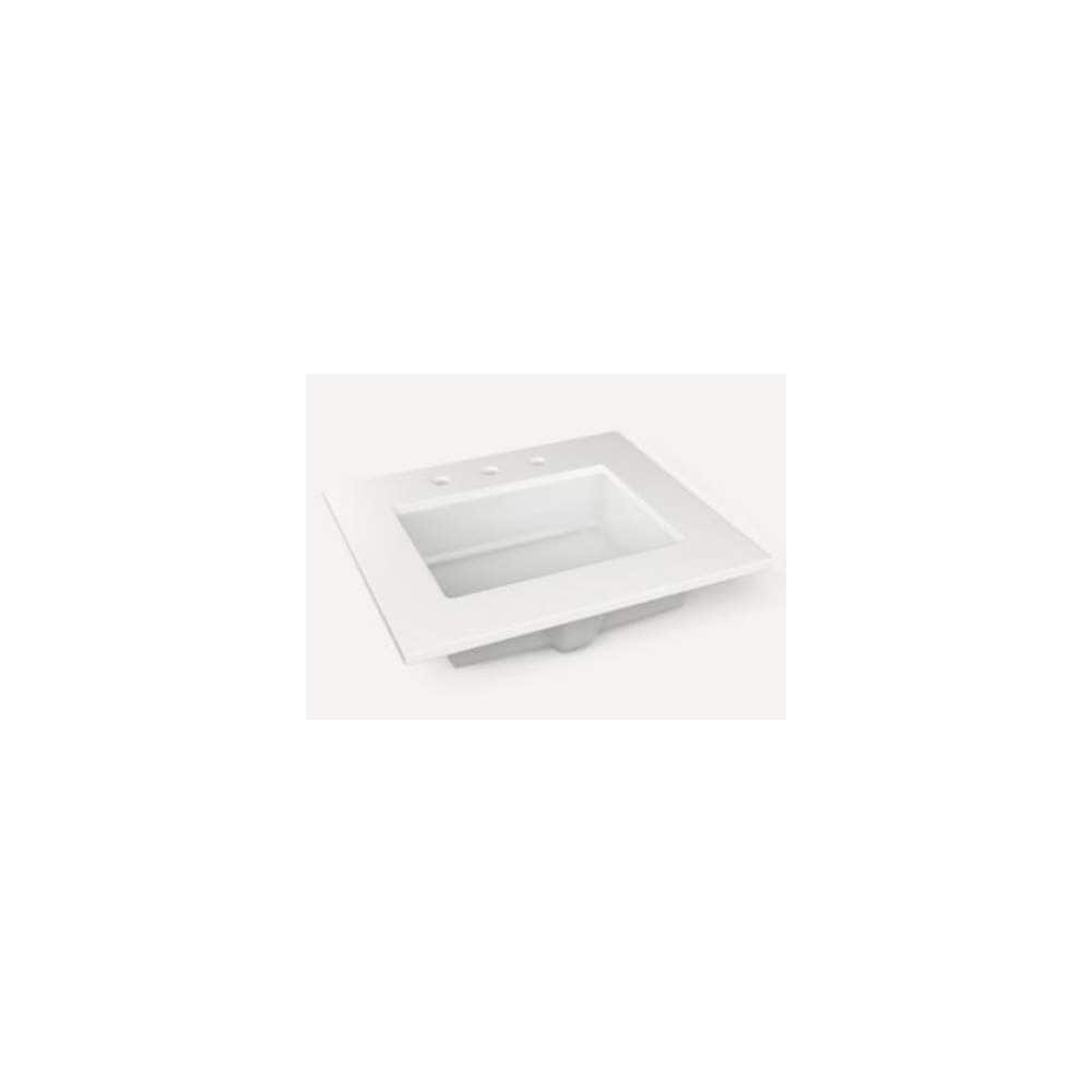 Robern TF25UCO8 Profiles and Cartesian 25 Inch Three Hole Vanity Top with Center Sink #TF25UCO92-8