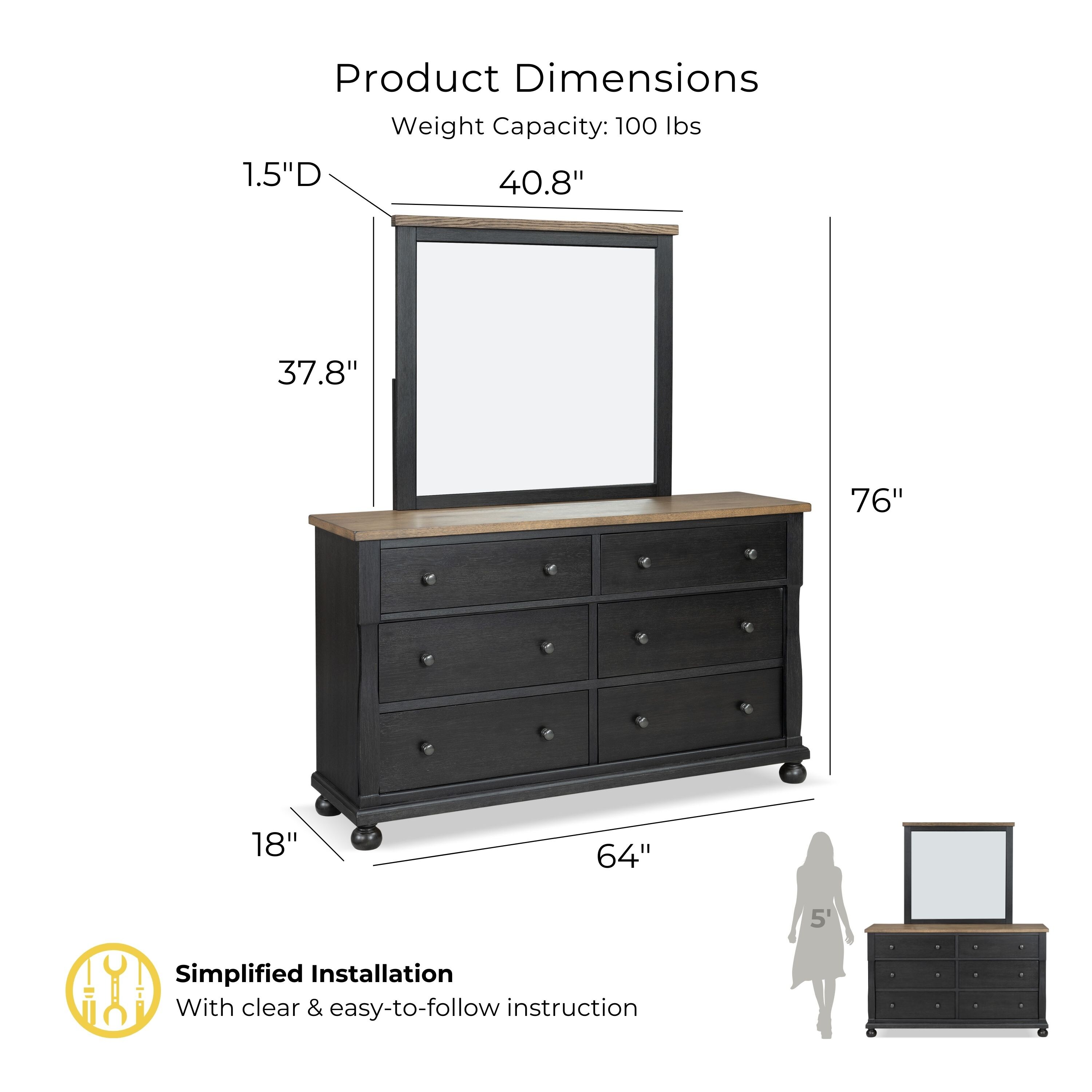 Furniture of America IDF-79009BK-DM dressers - View #3