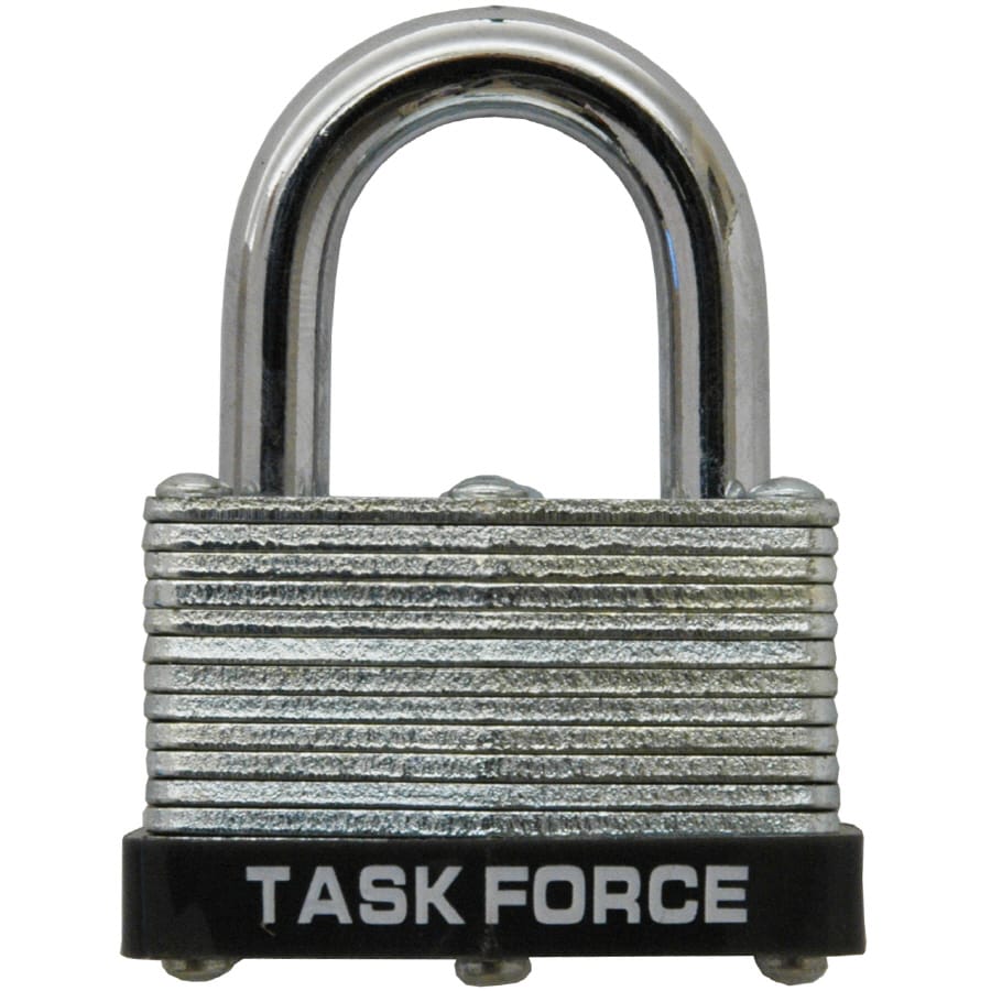Task Force 8596DHCLWS Keyed Padlock, 1-1/2-in Wide x 1-in Shackle Keyed Different