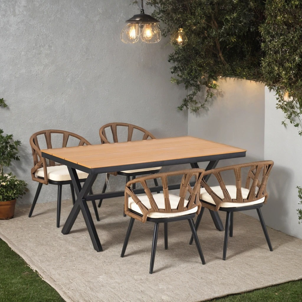 SINOFURN SYA020389BG Patio-Dining-Sets - View #2