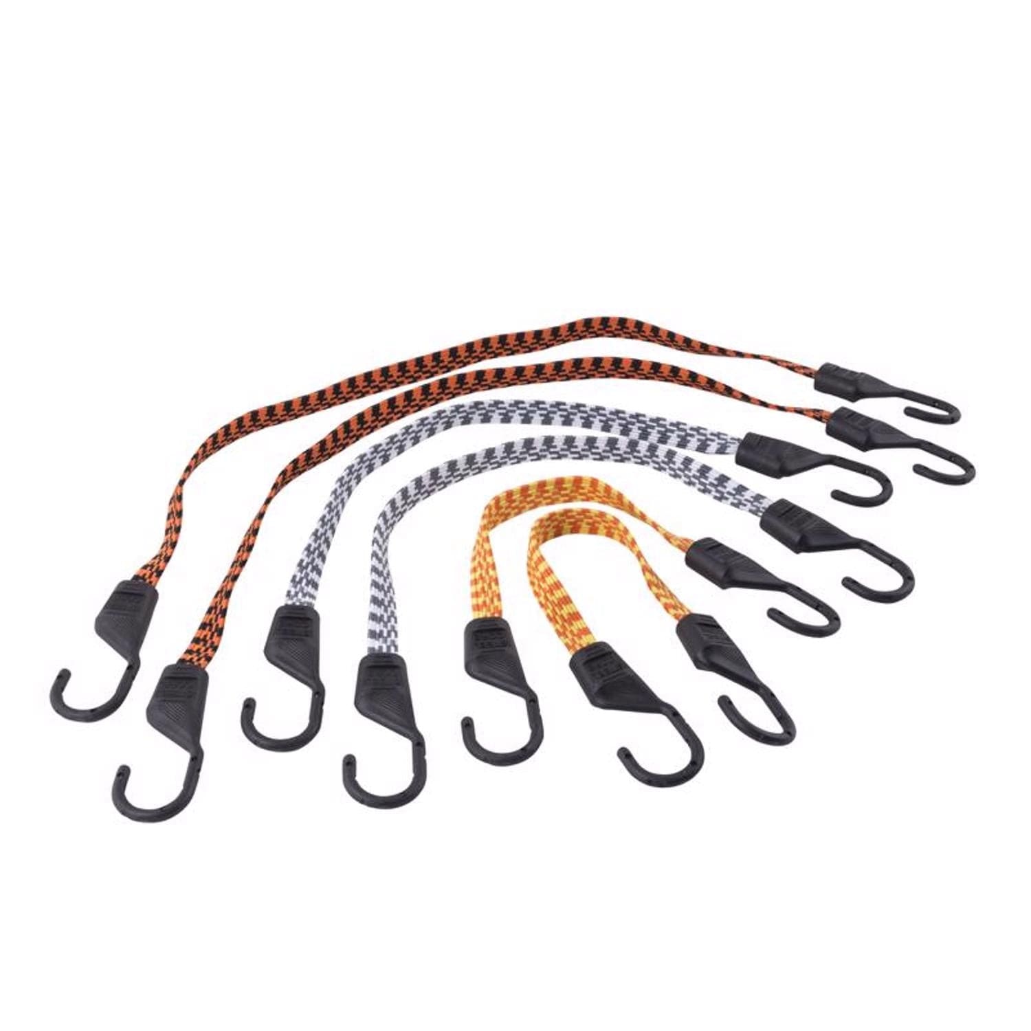 Keeper  Hampton Flat Bungee Cords Assorted Colors 18 in x 0.0787 in 6 Pack