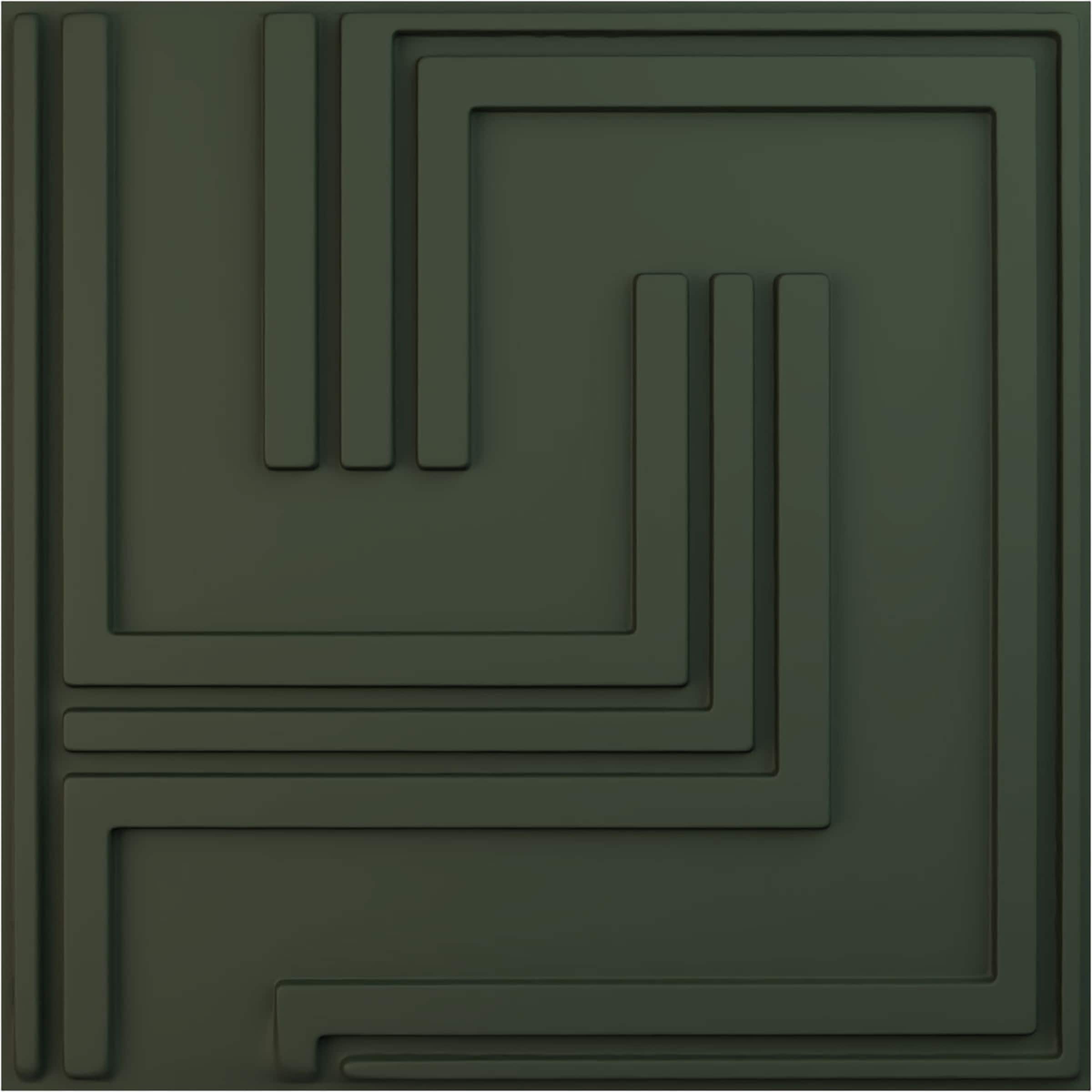 Ekena Millwork WP20X20GMGHC 19-5/8-in x 19-5/8-in Embossed Paintable/Stainable Green PVC Abstract Wall Panel ( 2.67-sq ft )
