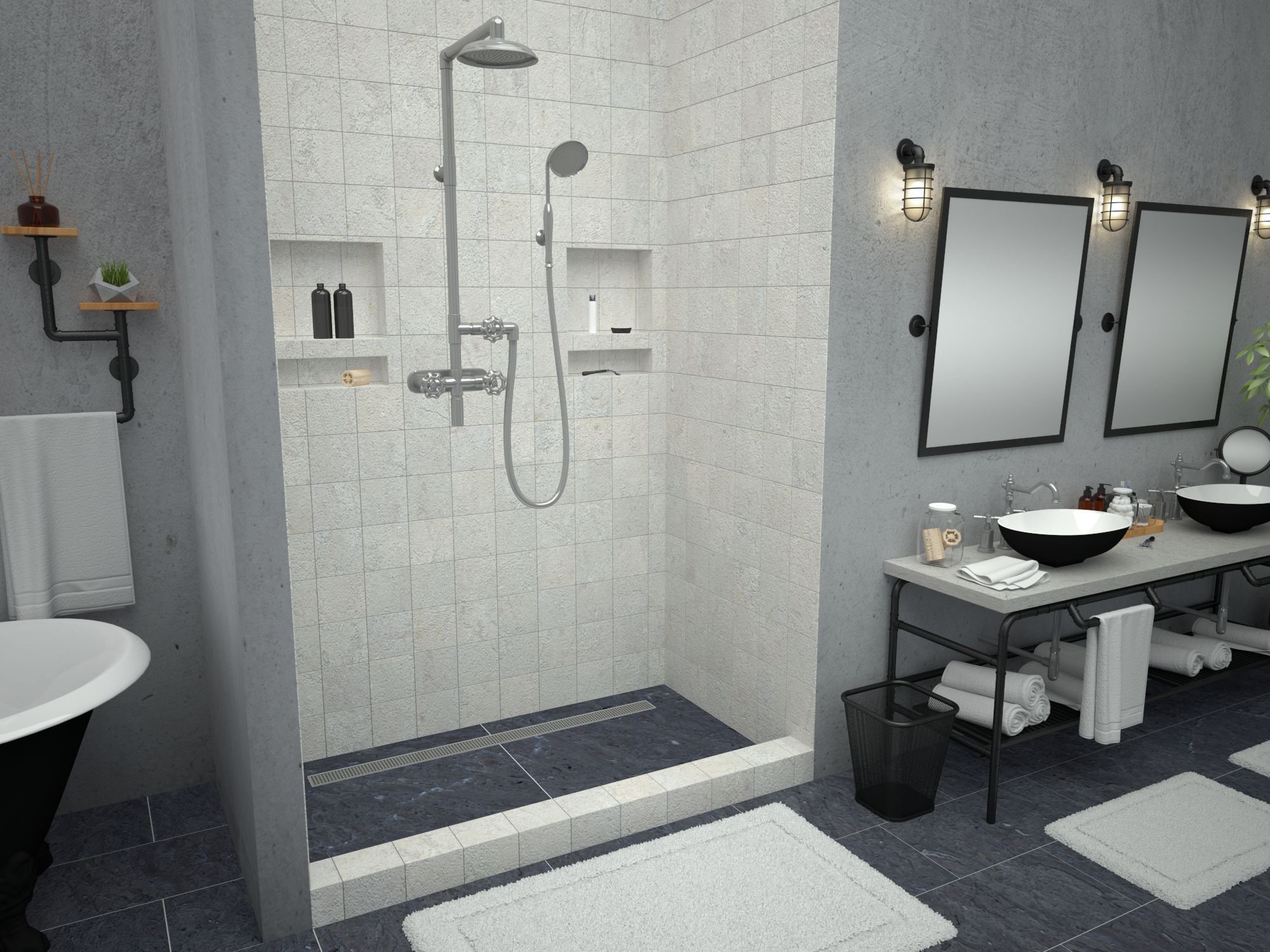 Tile Redi RT3448B-PVC-BN Shower-Floors - View #8