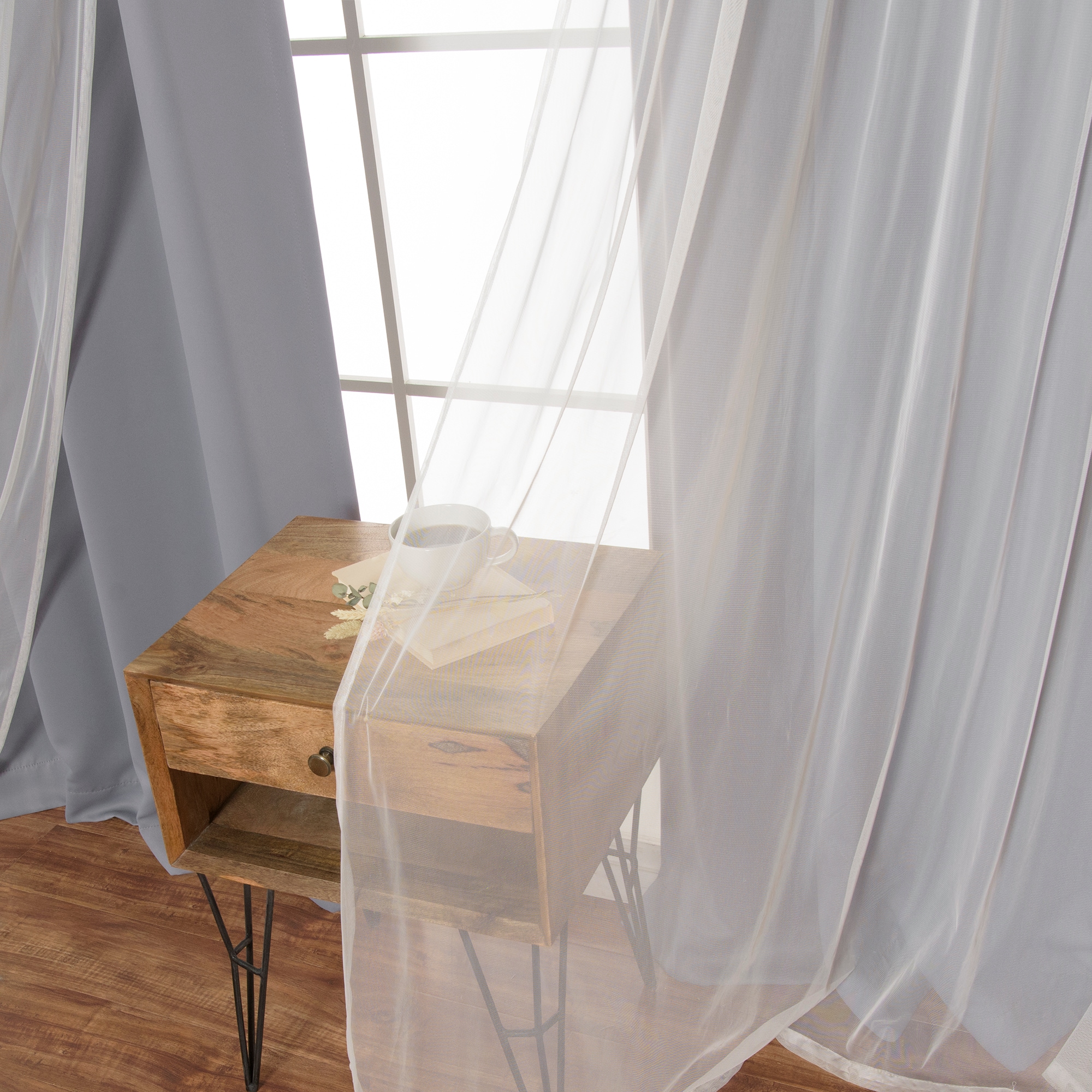 Best Home Fashion GR-MARRYME-96-GREY curtains - View #2