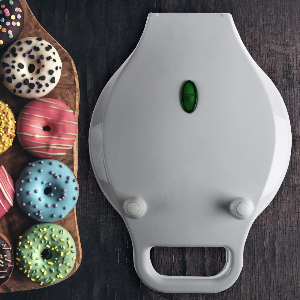 Mini Donut Maker - 1000W Electric Non-Stick Surface Makes 7