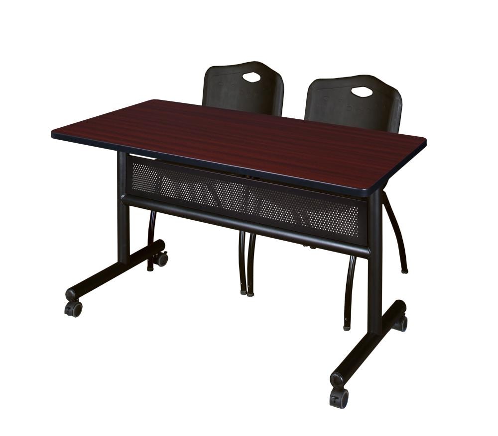 Regency MKFTM4824MH47BK Training Brown 4-Person Training Table (48-in W x 29-in H)