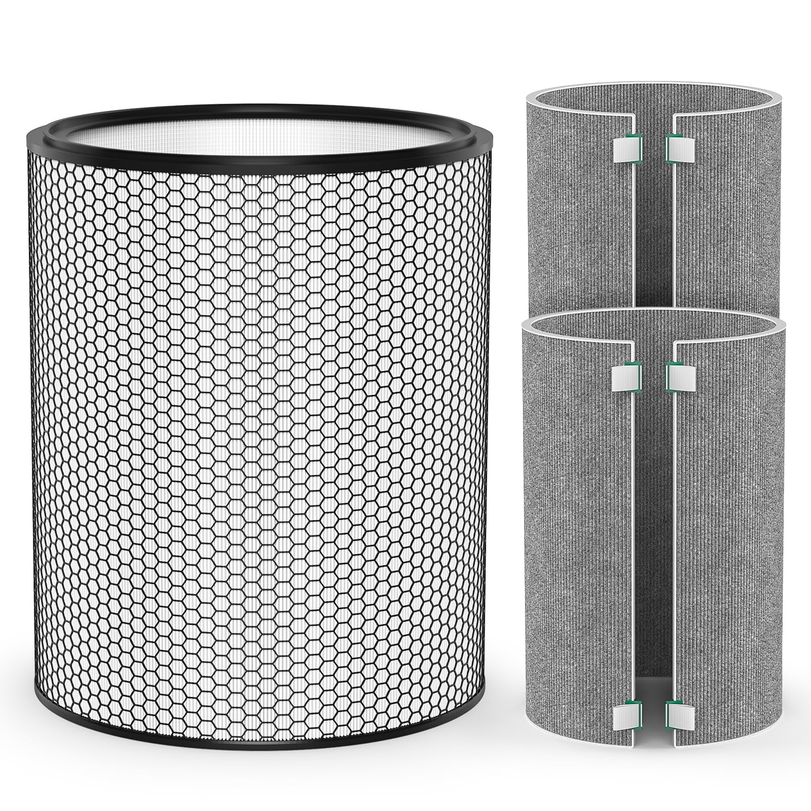 AKSCYZM  Replacement Air Filter Set Compatible with BP03 BP04 BP06 Air Purifier Includes One high-efficiency and Two Carbon Filters