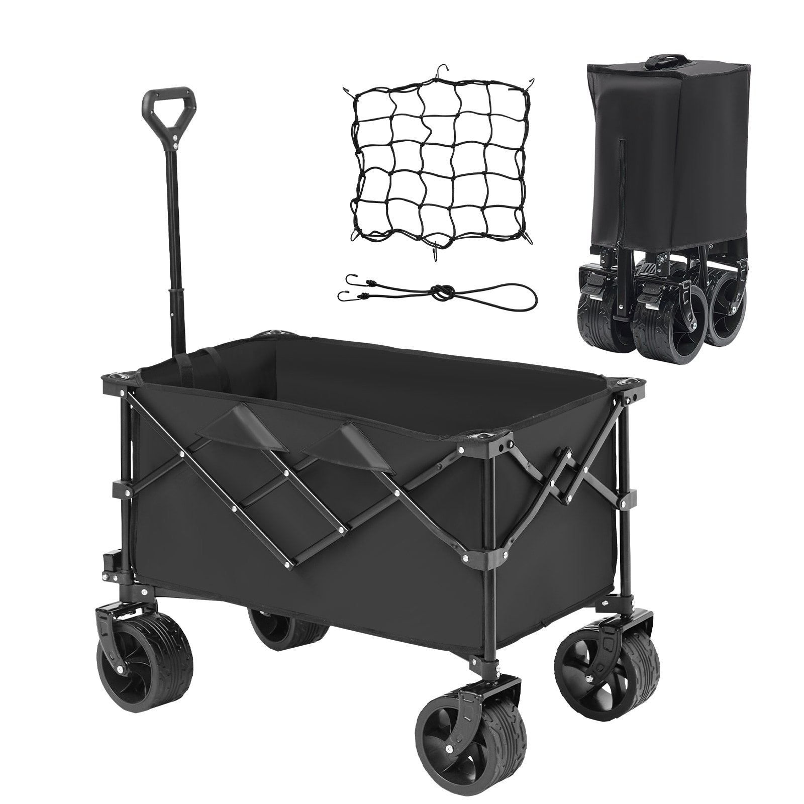 VEVOR ZDHYBXSSTCHSMSR84V0 5.29-cu ft Cast iron Folding Yard Cart