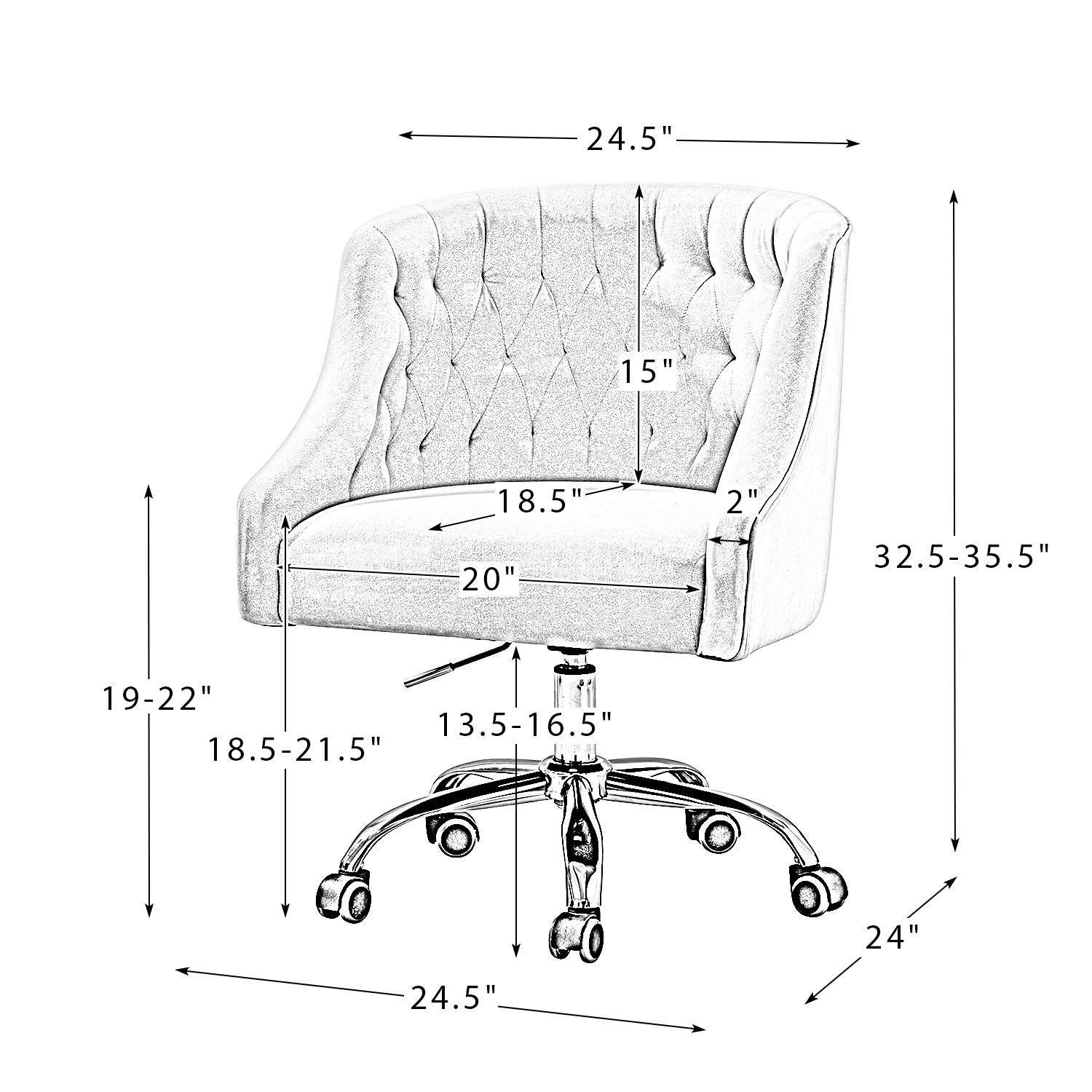 14 Karat Home CHM6030-PURPLE Office-Chairs - View #8