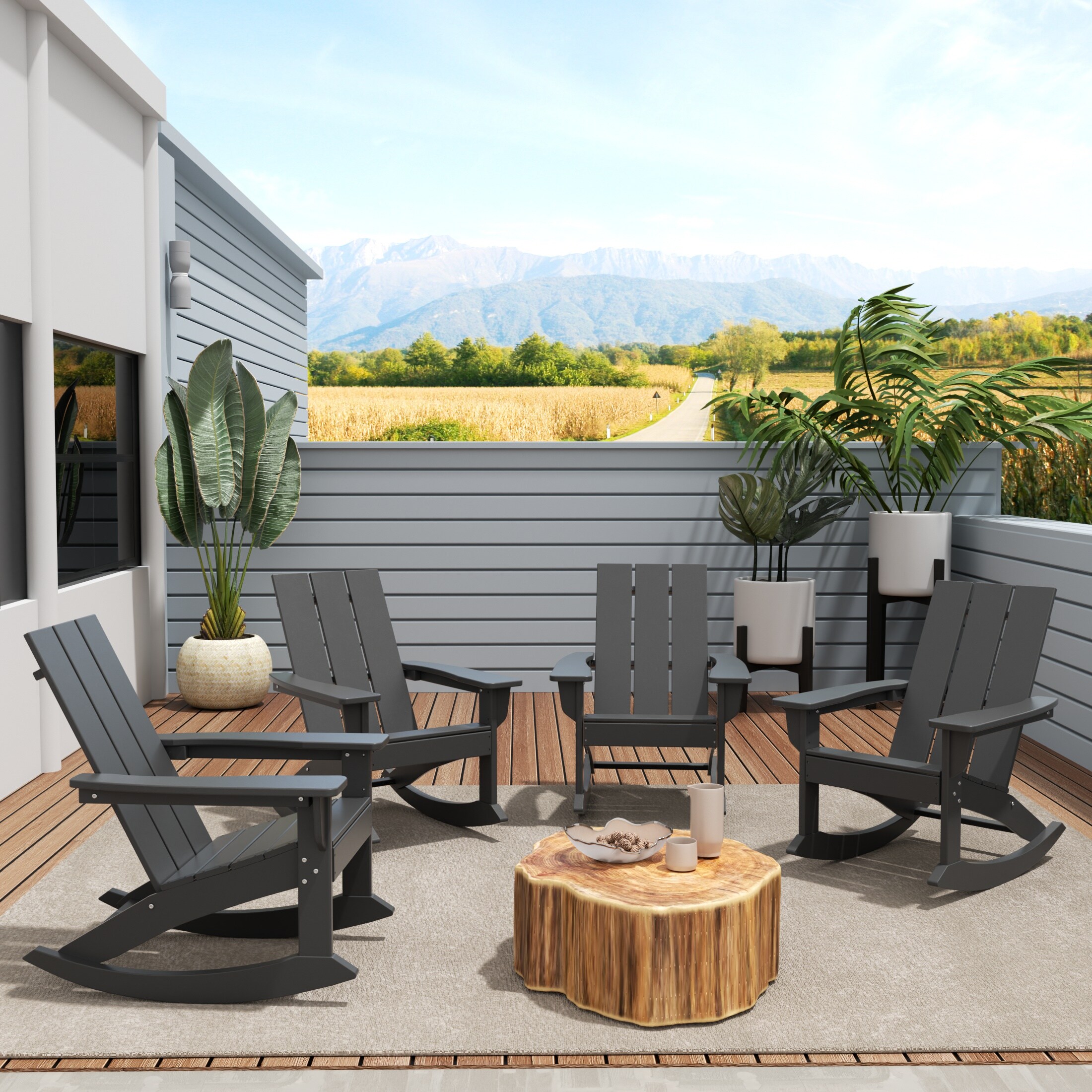 Westin Furniture OP5002-GY-4 Patio-Chairs - View #2