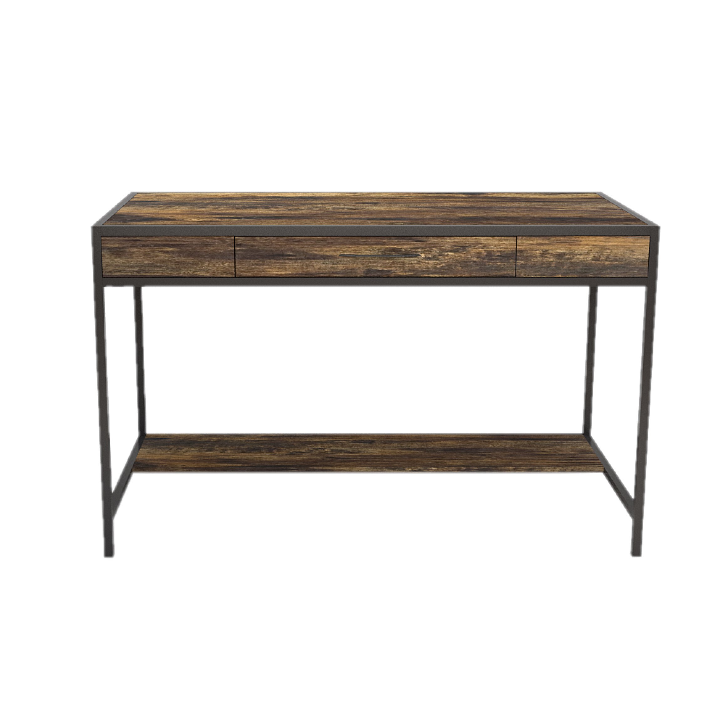 allen + roth 44-in Brown Rustic Writing Desk in the Desks department at