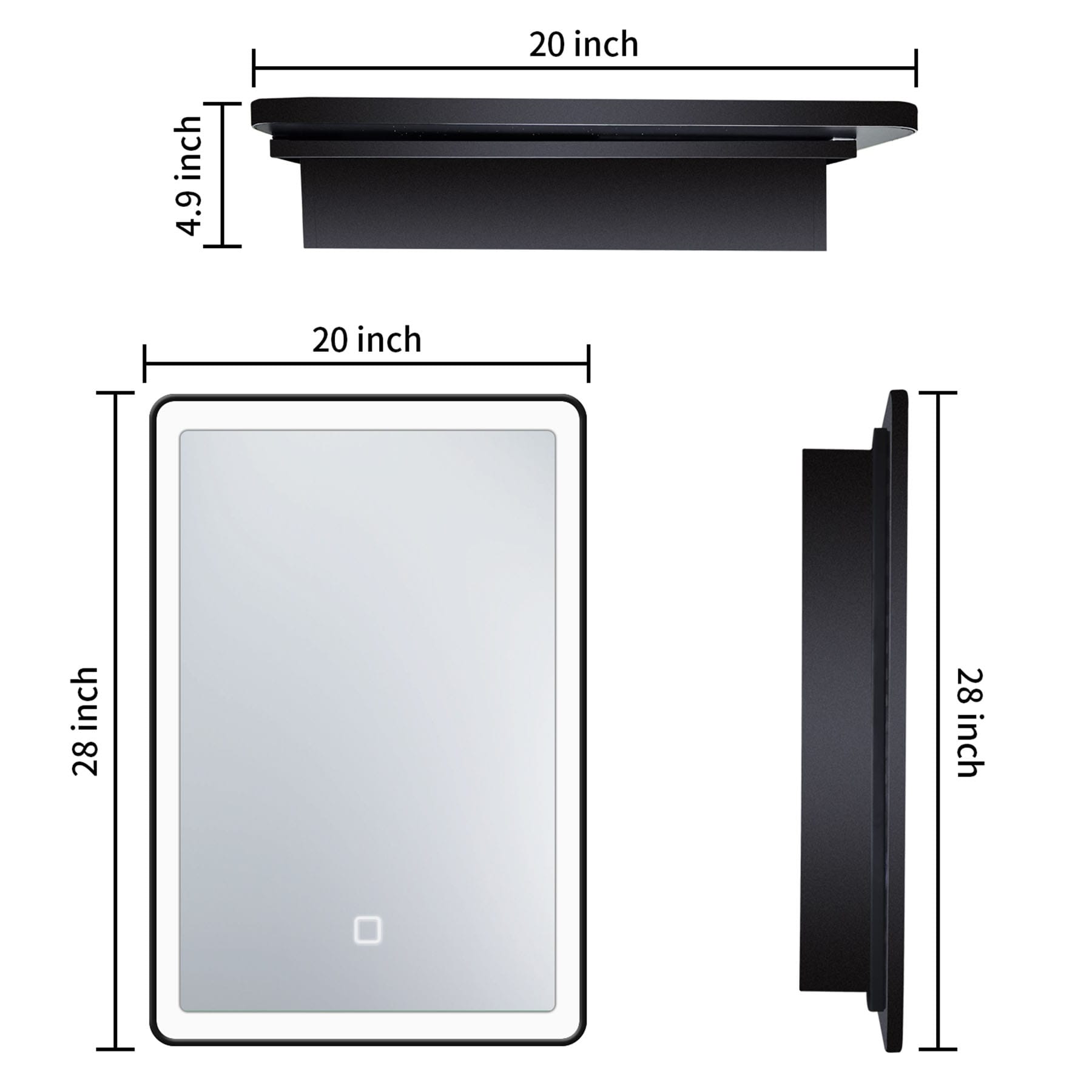 WELLFOR EX3BMBL-40-24 Bathroom-Medicine-Cabinets - View #7