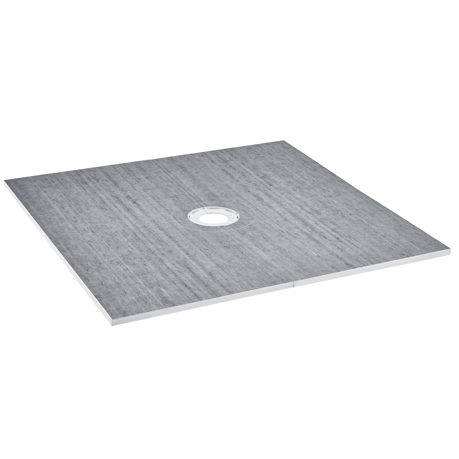 GIVIMO 72-in x 72-in Shower Curb Kit - Lightweight EPS Shower Pan with 6.3-in Central Drain - Waterproof Cloths and Slope Sticks for Bathroom Tile Showers