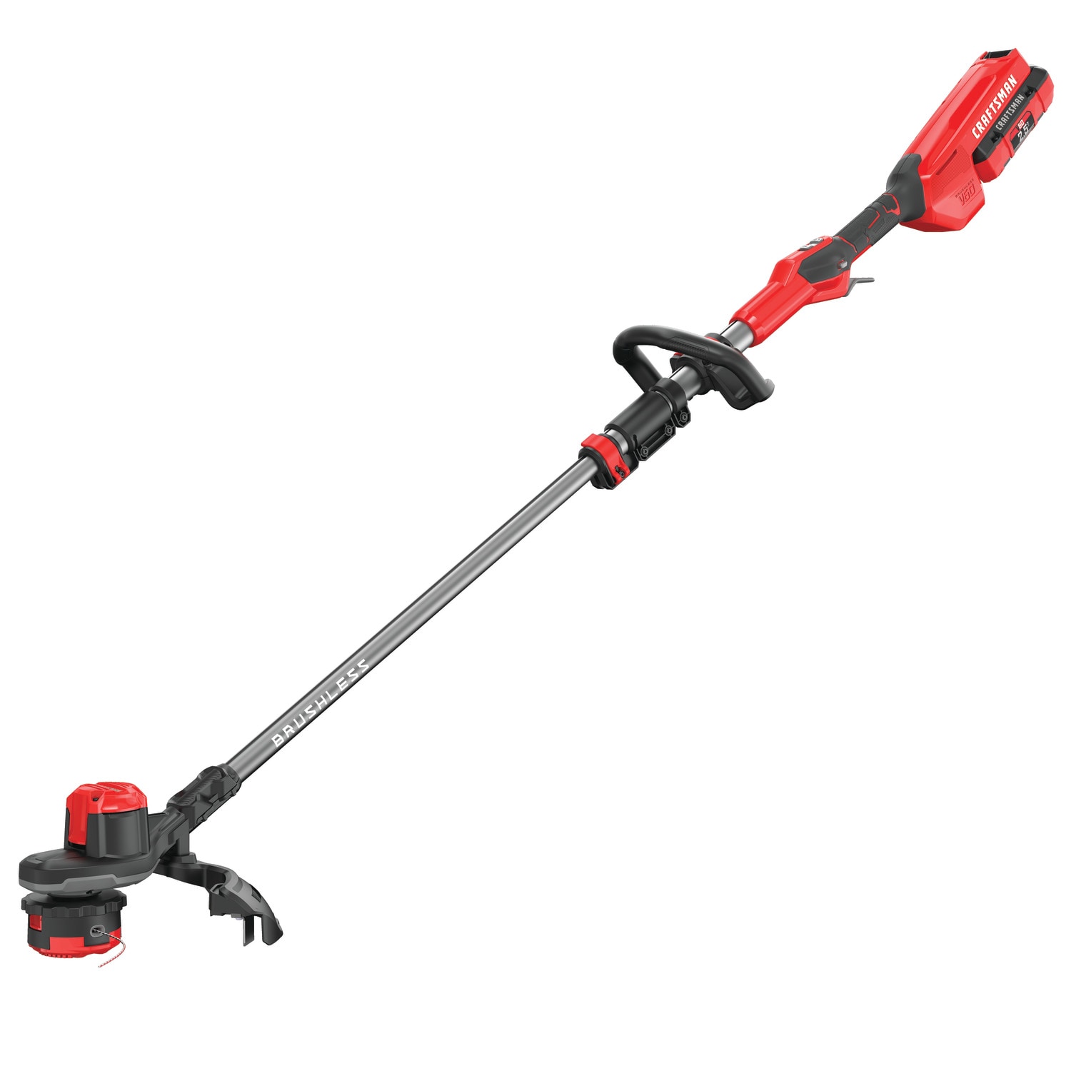 CRAFTSMAN V60 60 volt Max 15 in Straight Shaft Battery String Trimmer 2.5 Ah Battery and Charger Included at Lowes