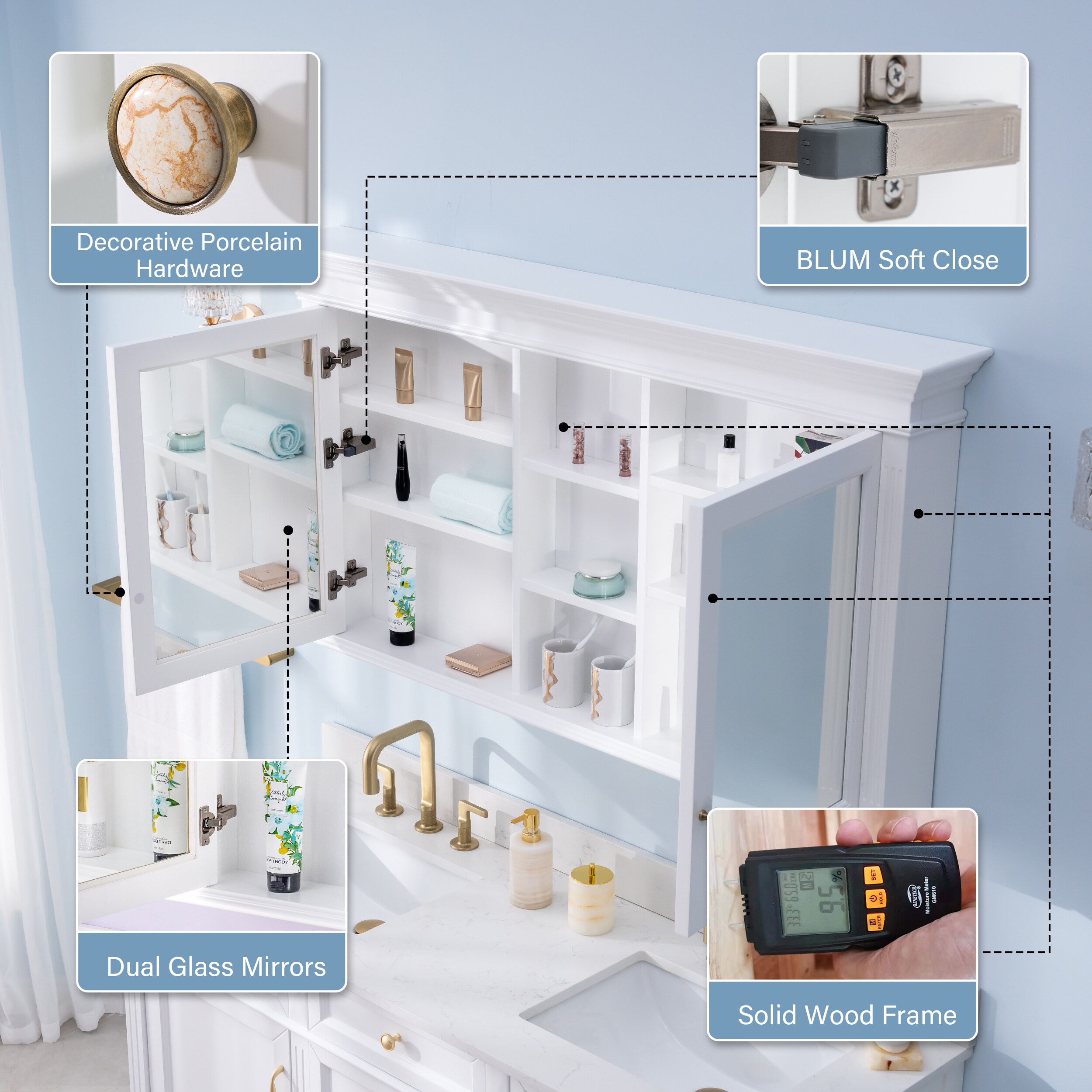 WELLFOR BCB2024BRE -LS Bathroom-Medicine-Cabinets - View #14