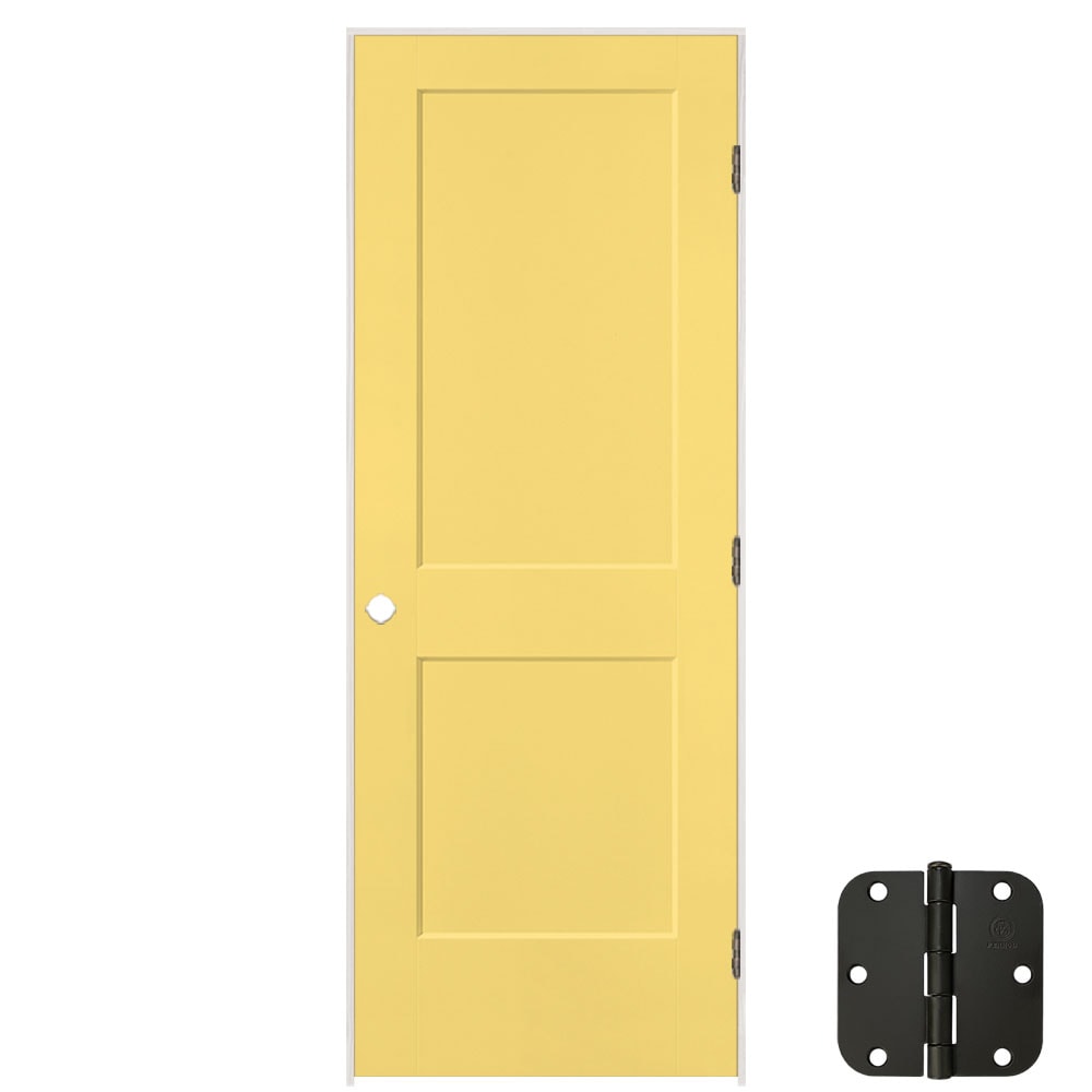 Masonite 5071671 24-in x 80-in Marigold Solid core 2-panel square Left hand Smooth Prefinished Molded composite Flat Jamb Single Prehung Interior Door