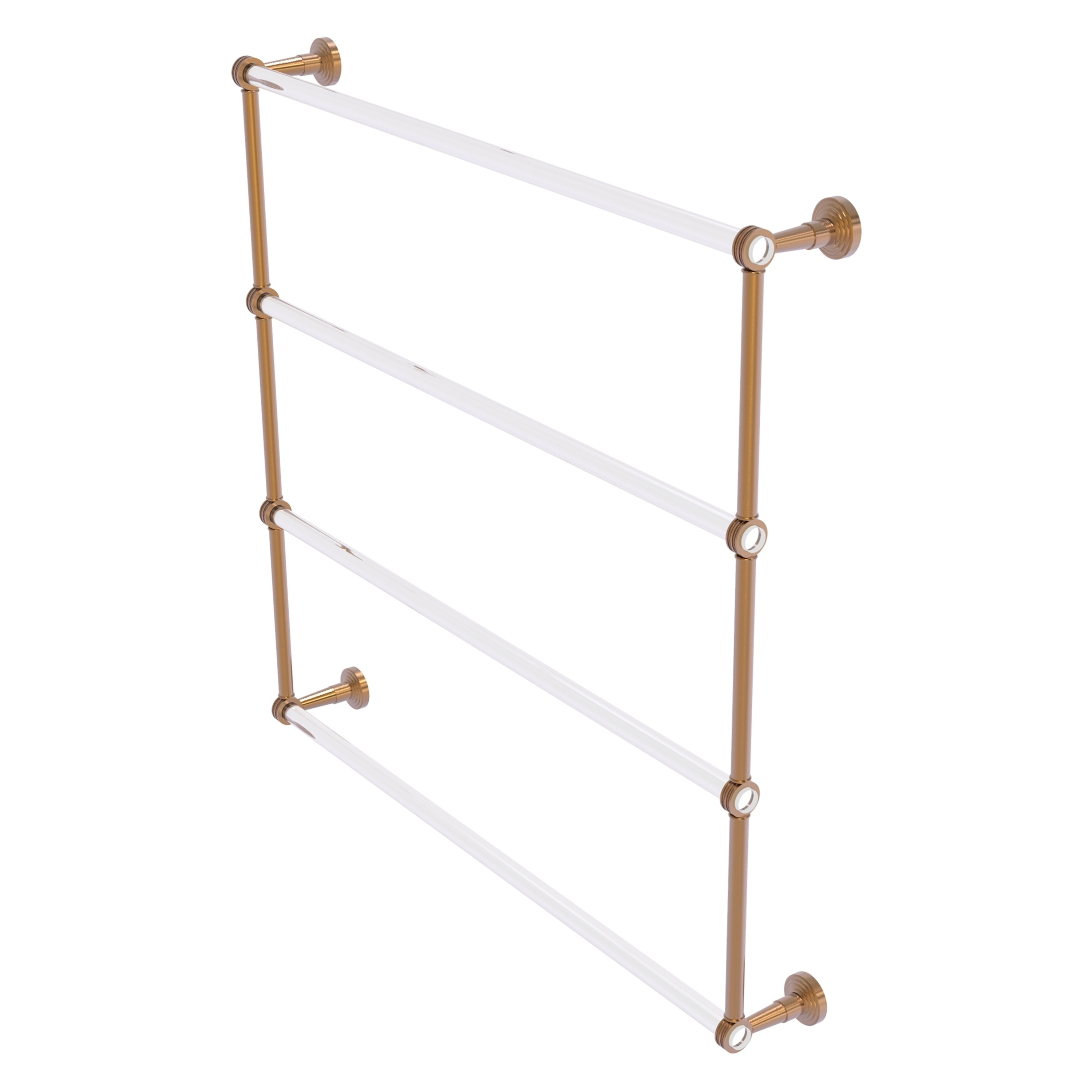 Allied Brass PB-28D-36-BBR Pacific Beach 36-in double Brushed Bronze Wall mount 4-tier Towel Bar