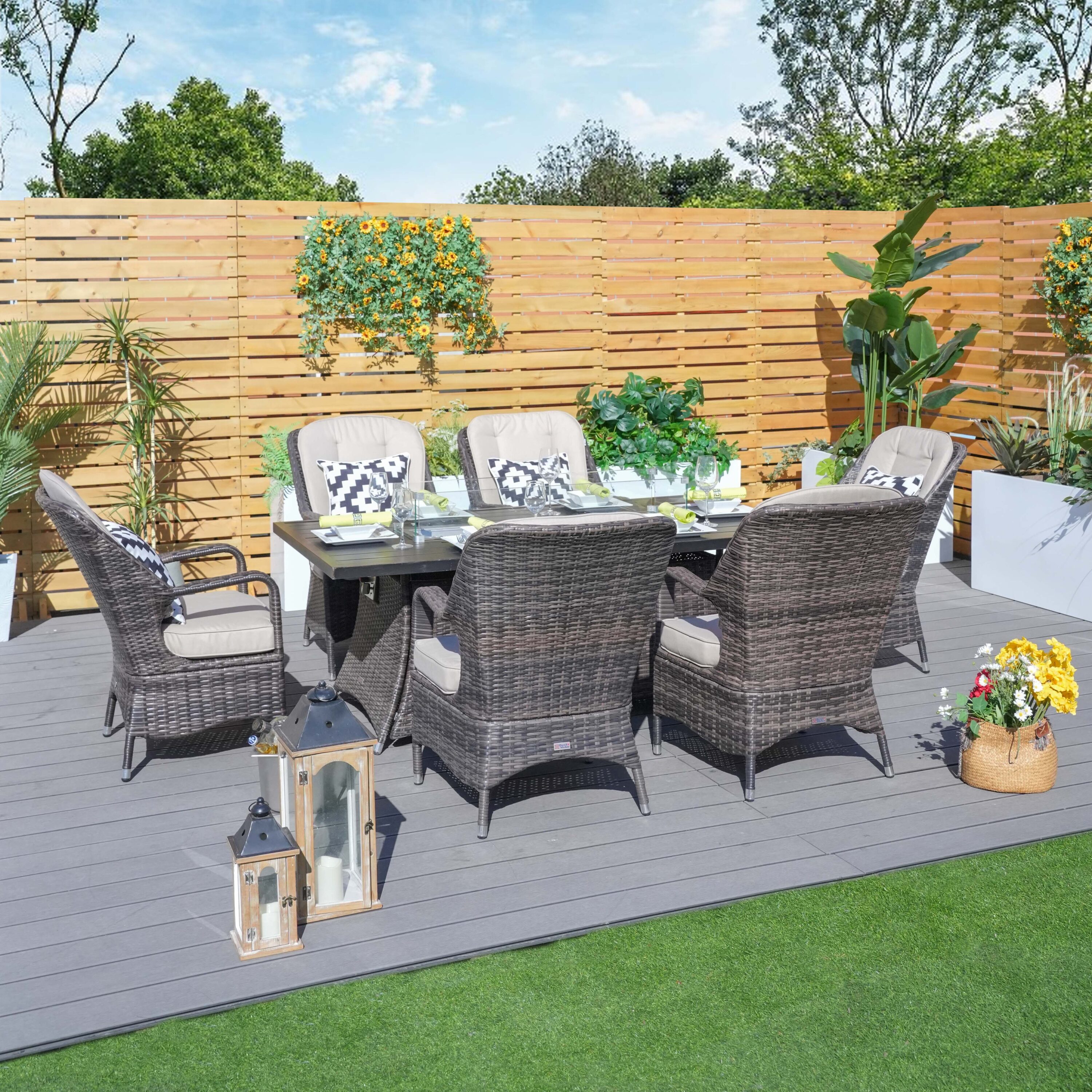 Direct Wicker DWG-1106RA-BR Patio-Dining-Sets - View #4