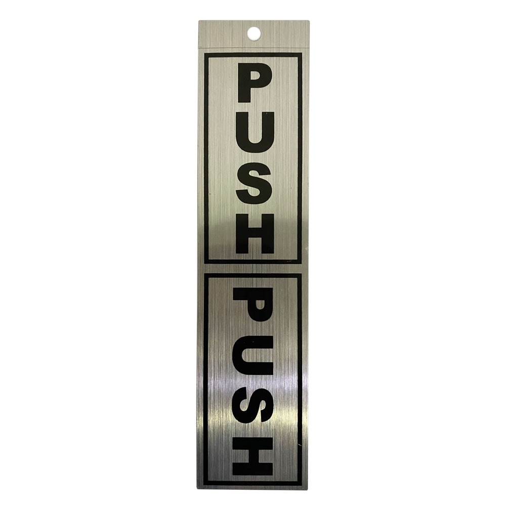 RELIABILT 33497PHLLG Push 2-in x 8-in Plastic Information display Sign