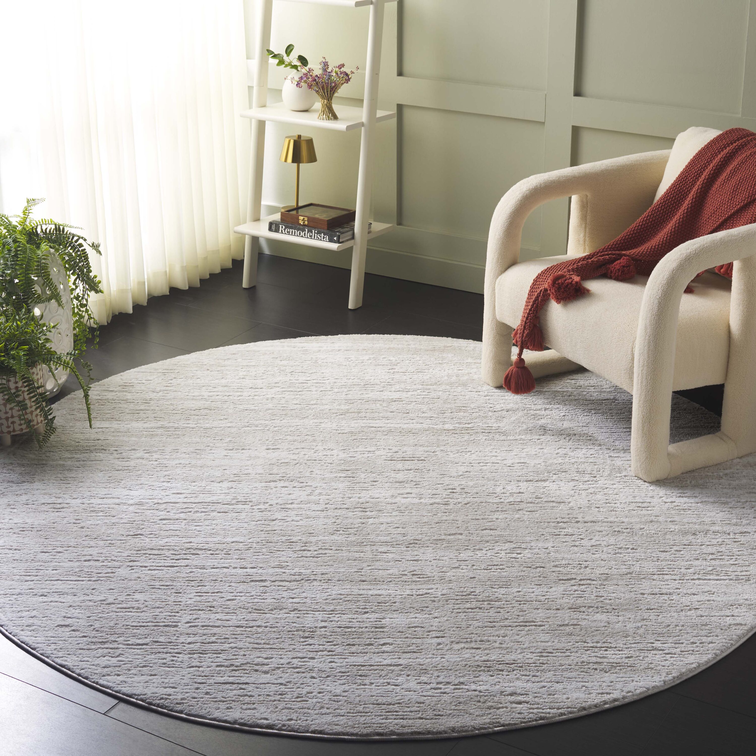 Safavieh Carter 204A Ivory/Taupe 8 x 8 Round Area rug in the Rugs ...