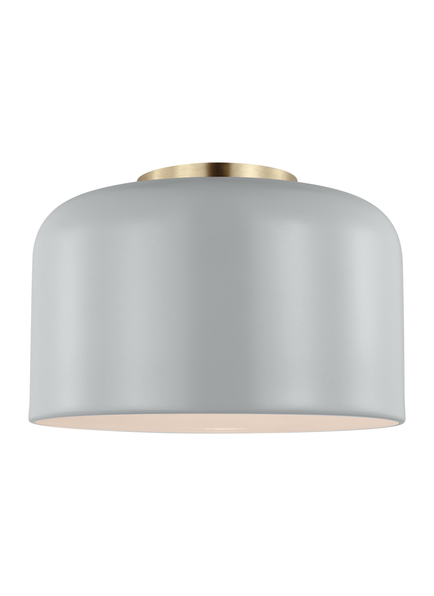 Matte Grey Brass LED Indoor/Outdoor Flush Mount Light