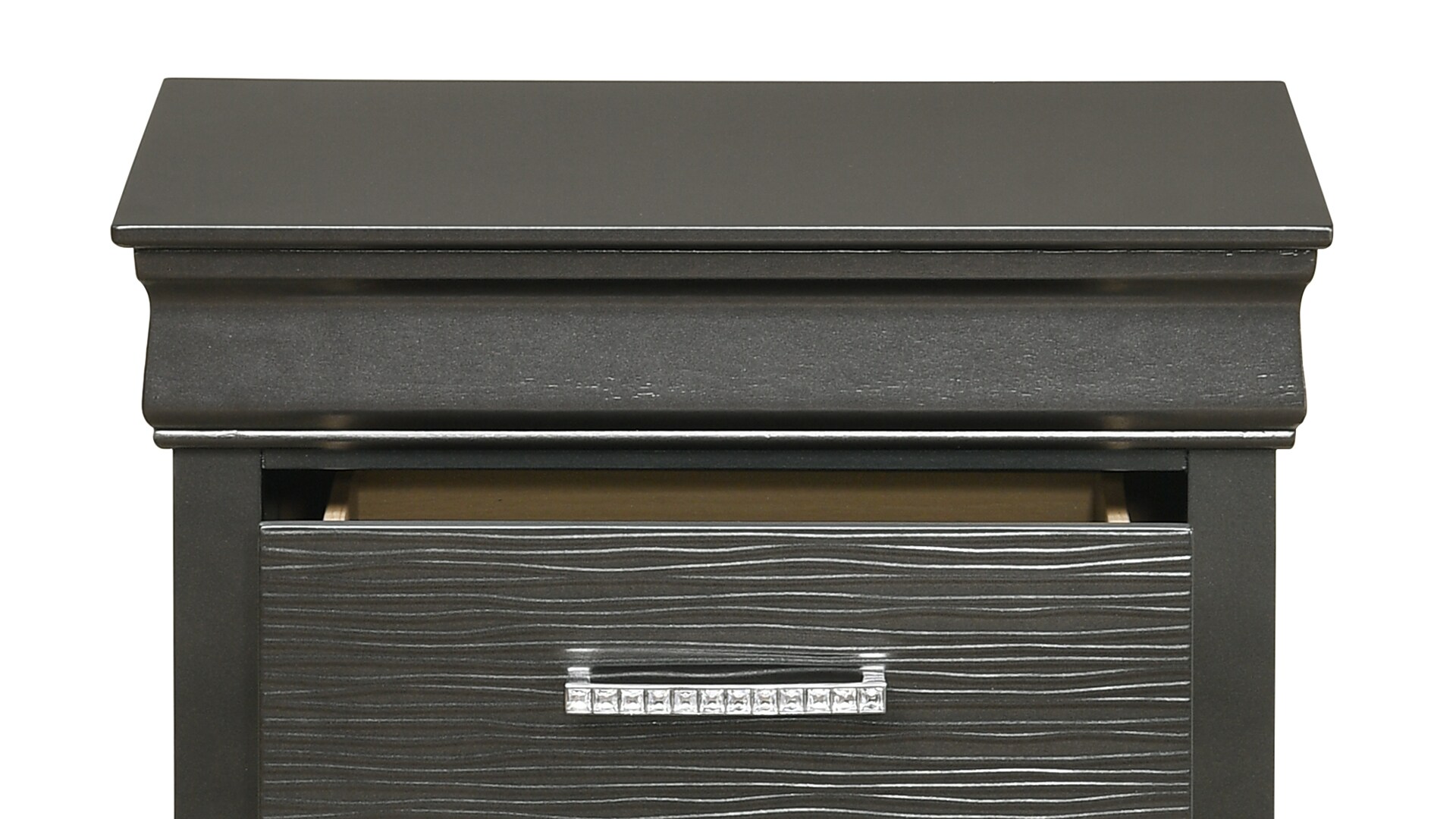 Brooklyn Gray Wood 2-Drawer Nightstand