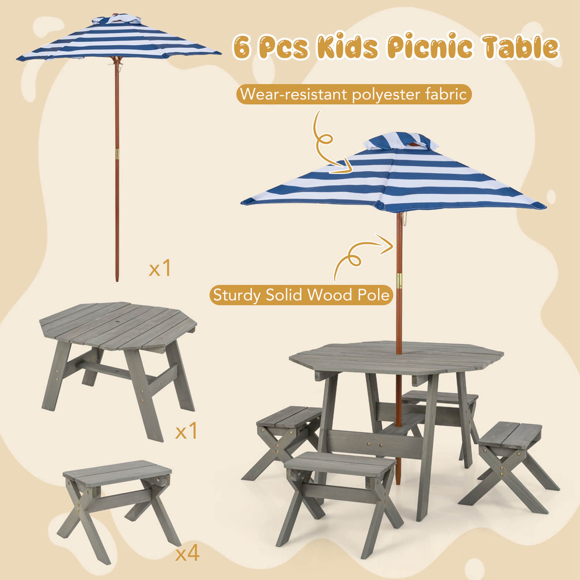 Costway HCST02805 Accent-Table-Sets - View #4