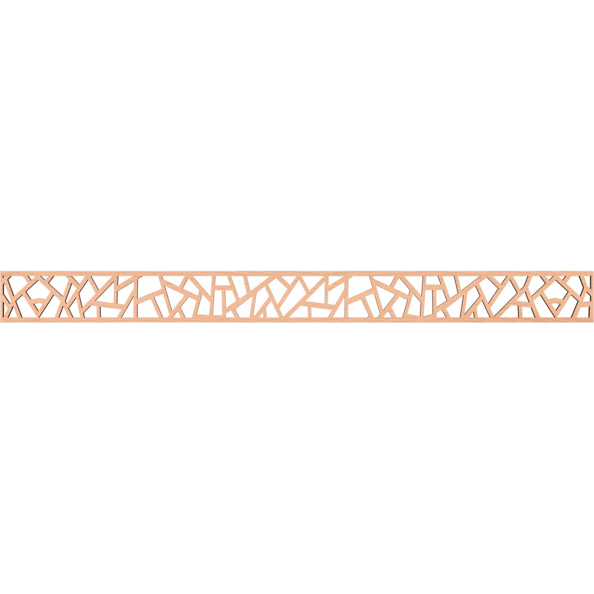 Ekena Millwork MLDA04X46HSBAL Harrisburg Fretwork Flat Trim 4-in x 3.87-ft Alder Brown Unfinished 2155752 Pierced Wall Panel Moulding