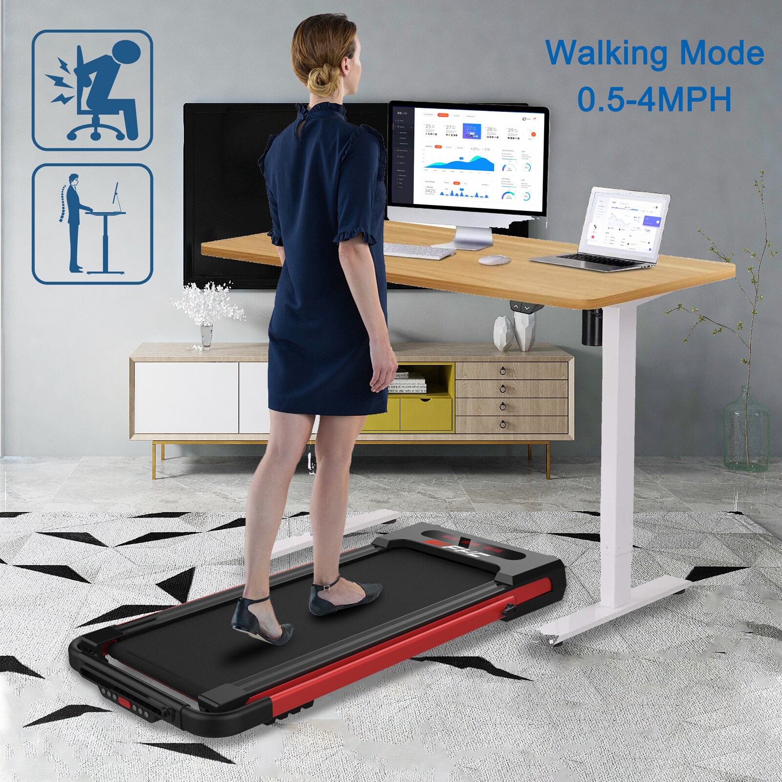 Flynama V-7-JK31-8-RD treadmills - View #4