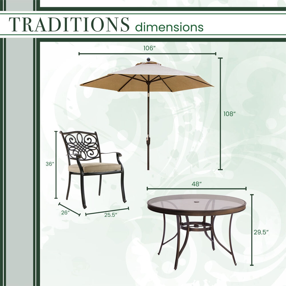 Hanover TRADDN5PCG-SU Patio-Dining-Sets - View #3
