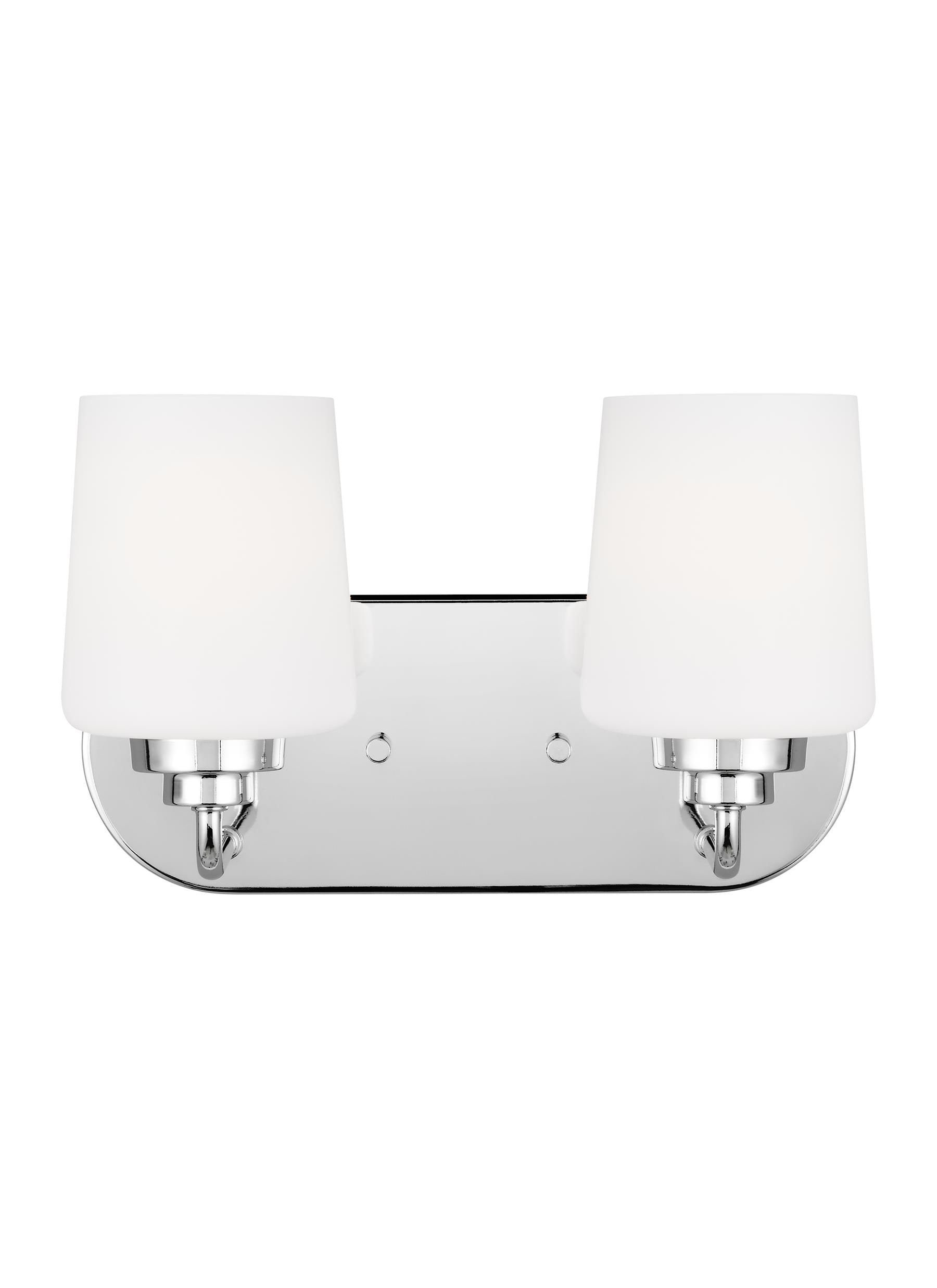 Generation Lighting 4402802-05 Windom 12-in 2 -Light Polished Chrome Transitional Vanity light