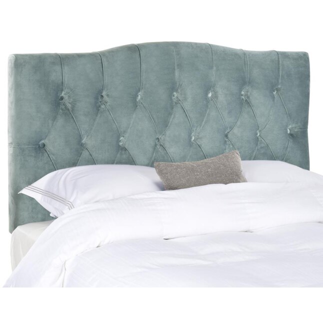 Safavieh Axel Wedgwood Blue Full Synthetic Upholstered Headboard at ...