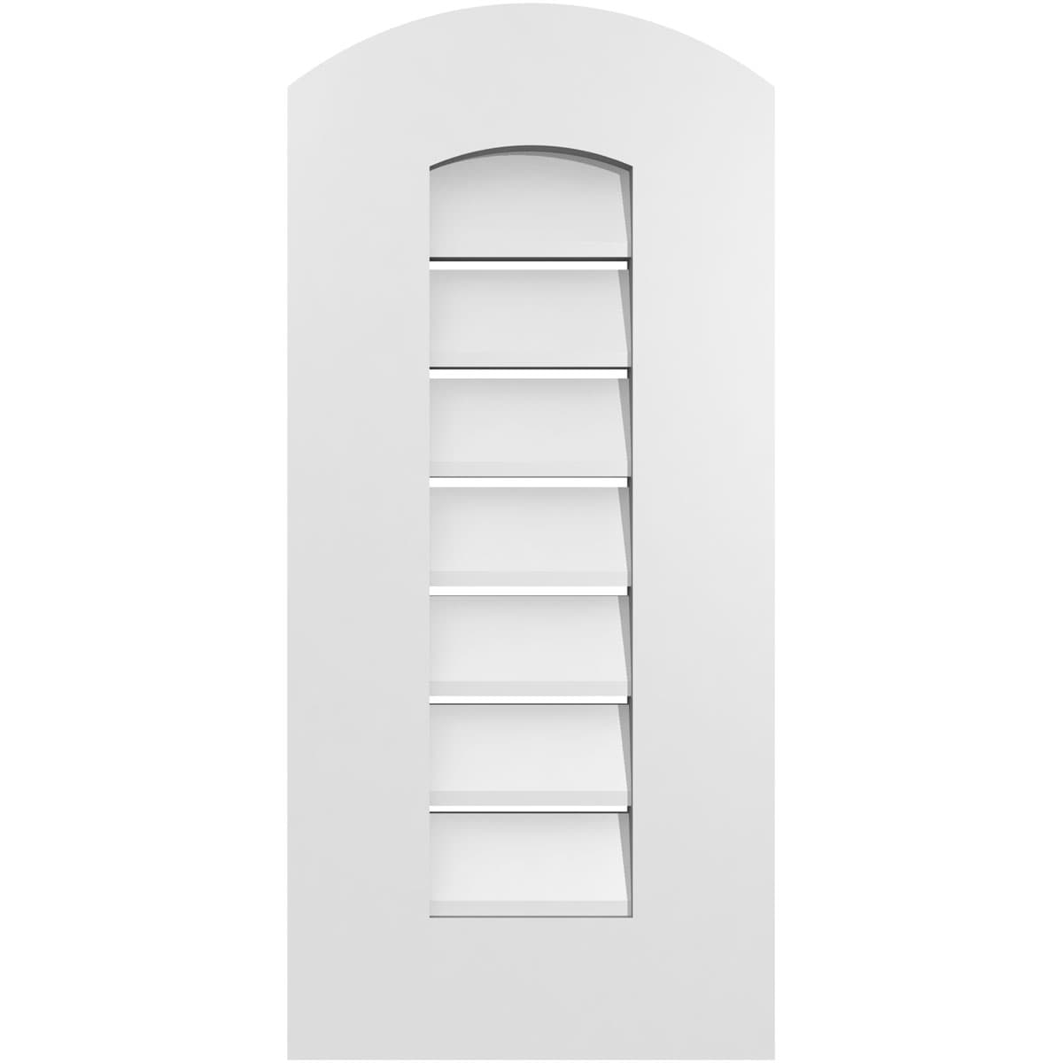 Ekena Millwork GVPAR12X2601SF 12-Inches x 26-Inches Off-white Round top PVC Gable Louver Vent