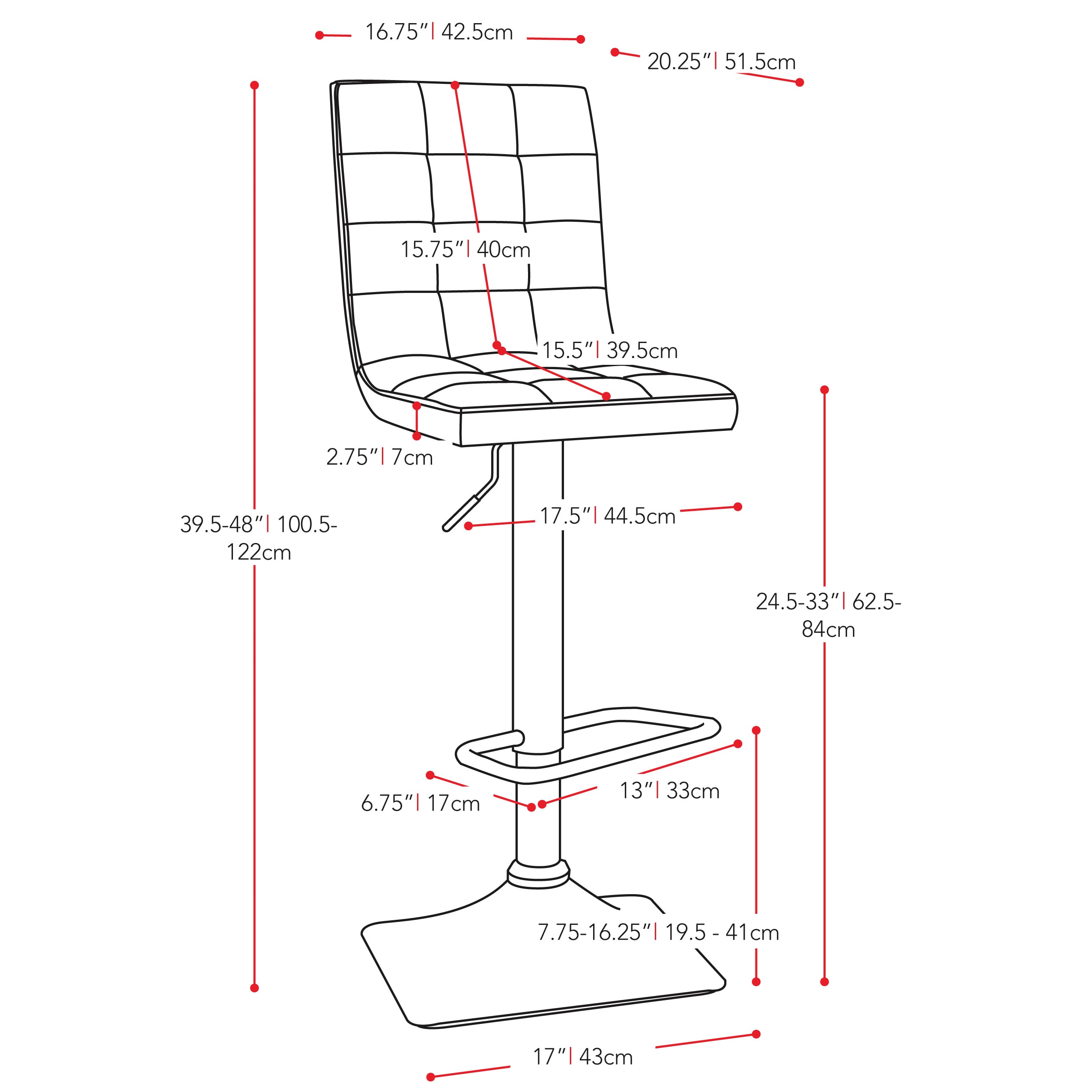 CorLiving DPU-609-B stools - View #8