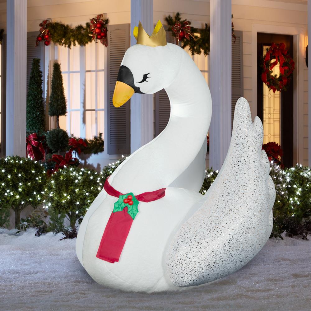 2019 GEMMY 6FT Sparkly store SWAN Christmas