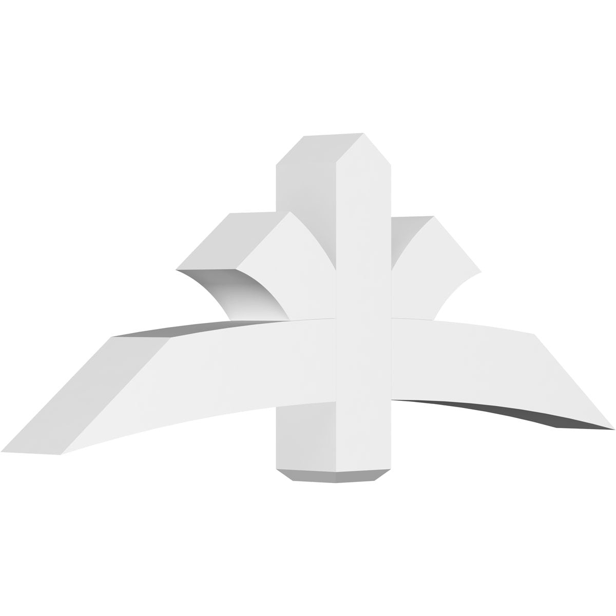 Ekena Millwork GBP060X23X0606DAV00 Davenport White PVC Gable bracket