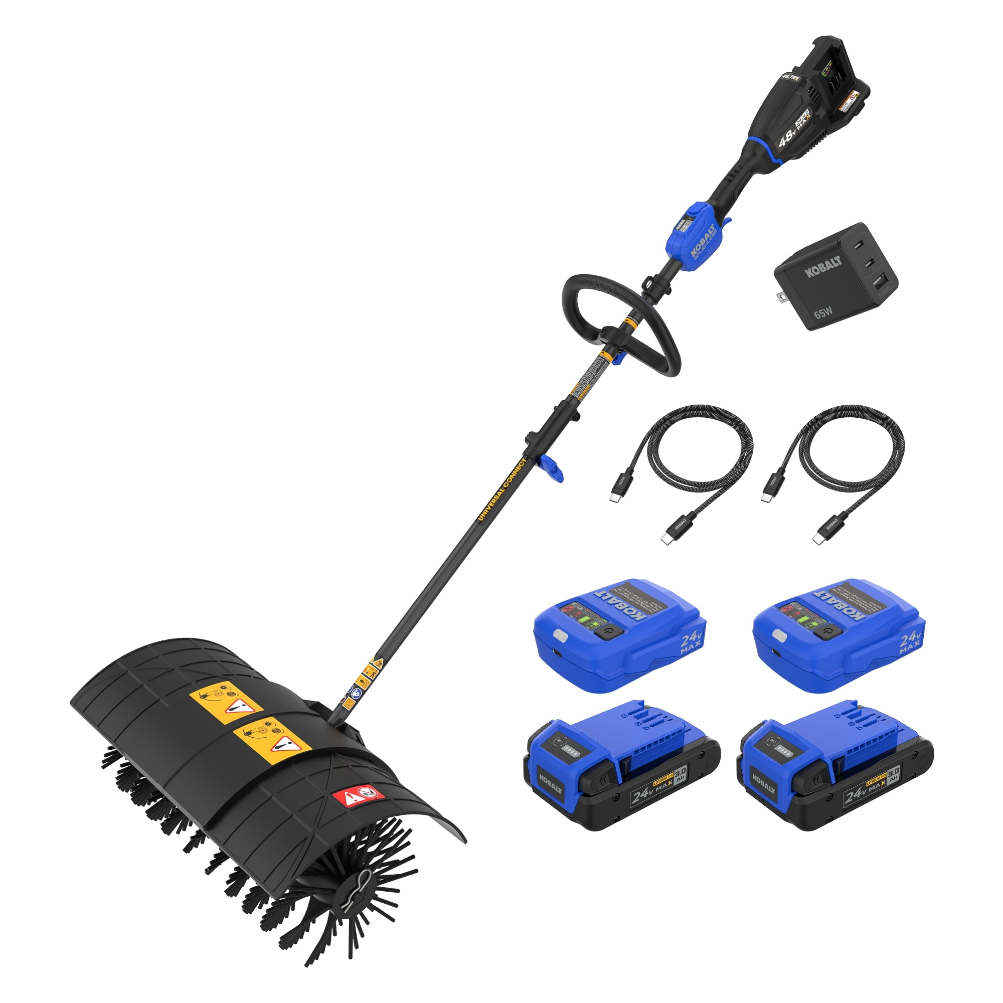Kobalt 48-volt 20-in Split Shaft Attachment Capable Battery String Trimmer 3 Ah (Battery Included) (Charger Included)