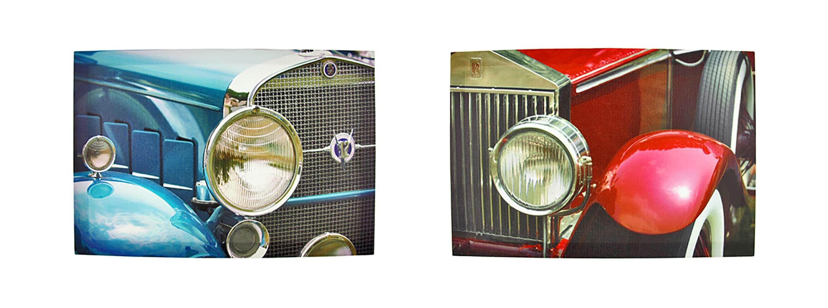 Zeckos Pair of Classic Cars Printed Canvas Wall Hangings