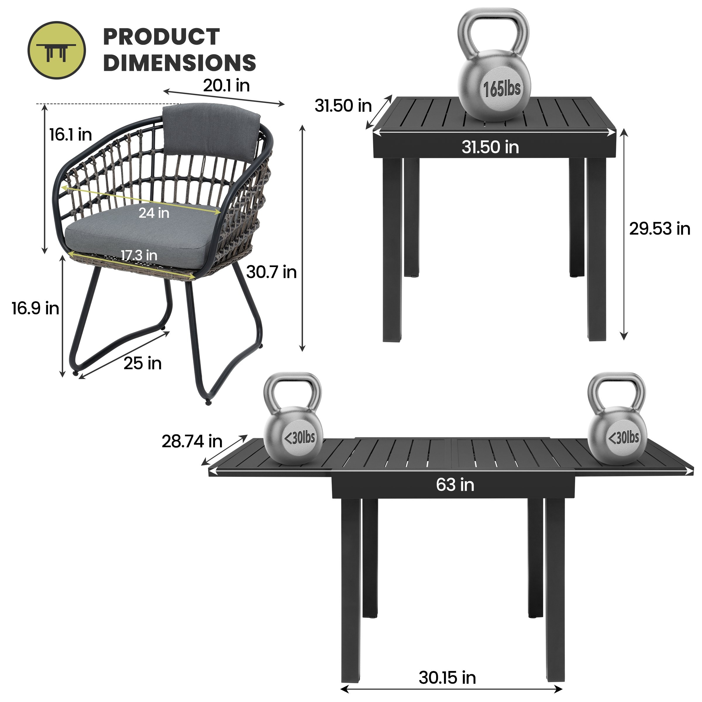 Crestlive Products CL-TD5808GRY210-9 Patio-Dining-Sets - View #4