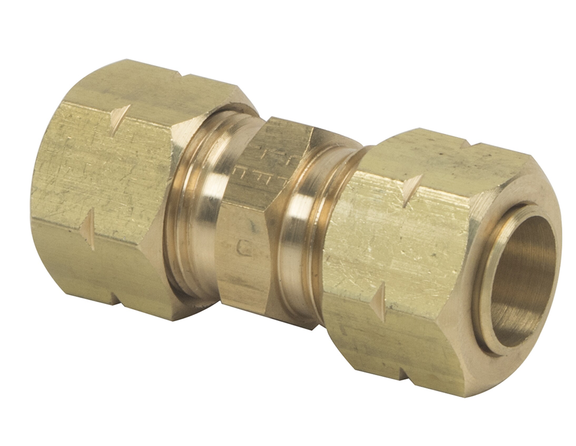 Lead Free Brass Union Coupling 3/8 COMP x 3/8 COMP Leak Proof Easy  Connect Union (5 Pack) 