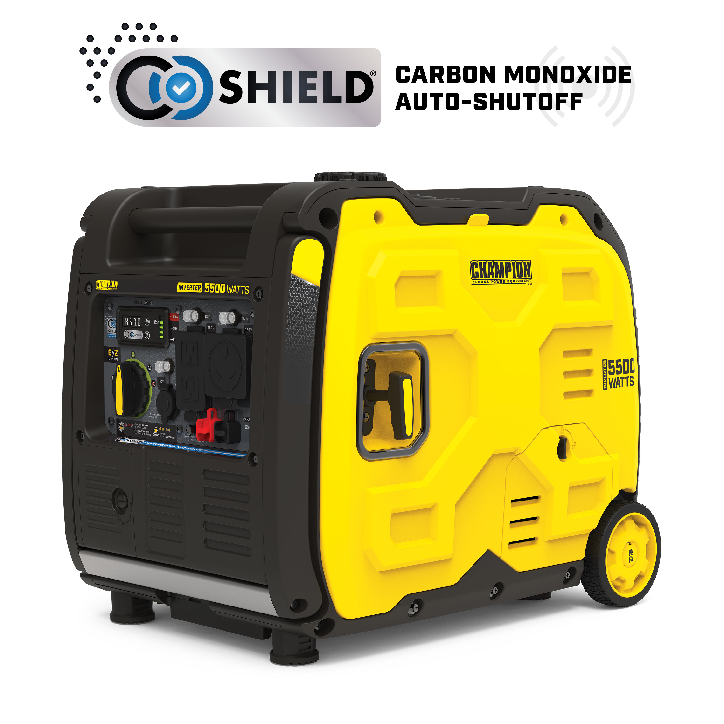 Champion Power Equipment 201444 CO Shield RV Ready Quiet Technology 5500 -Watt Single Fuel (Gasoline) Inverter Generator