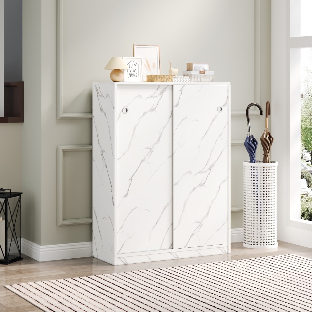 Lycvki 7.88-in H 7 Tier 28 pair White PVC Shoe rack in the Shoe