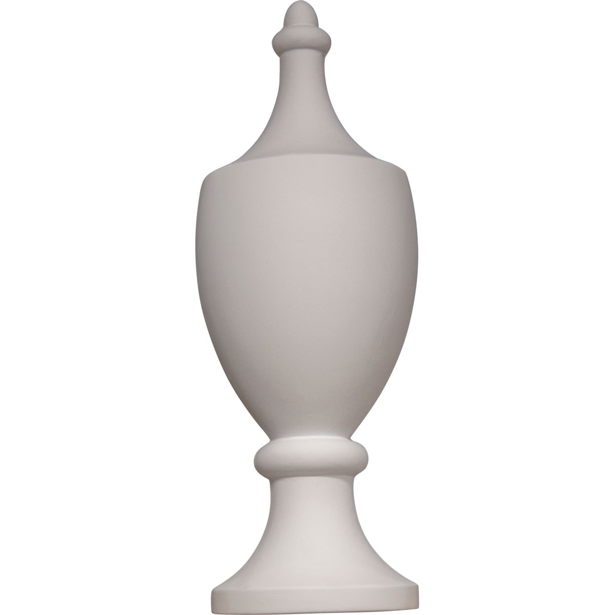 Ekena Millwork FIN05X15UH Half Round Urn 5-Inches x 15-Inches Primed Polyurethane Finial