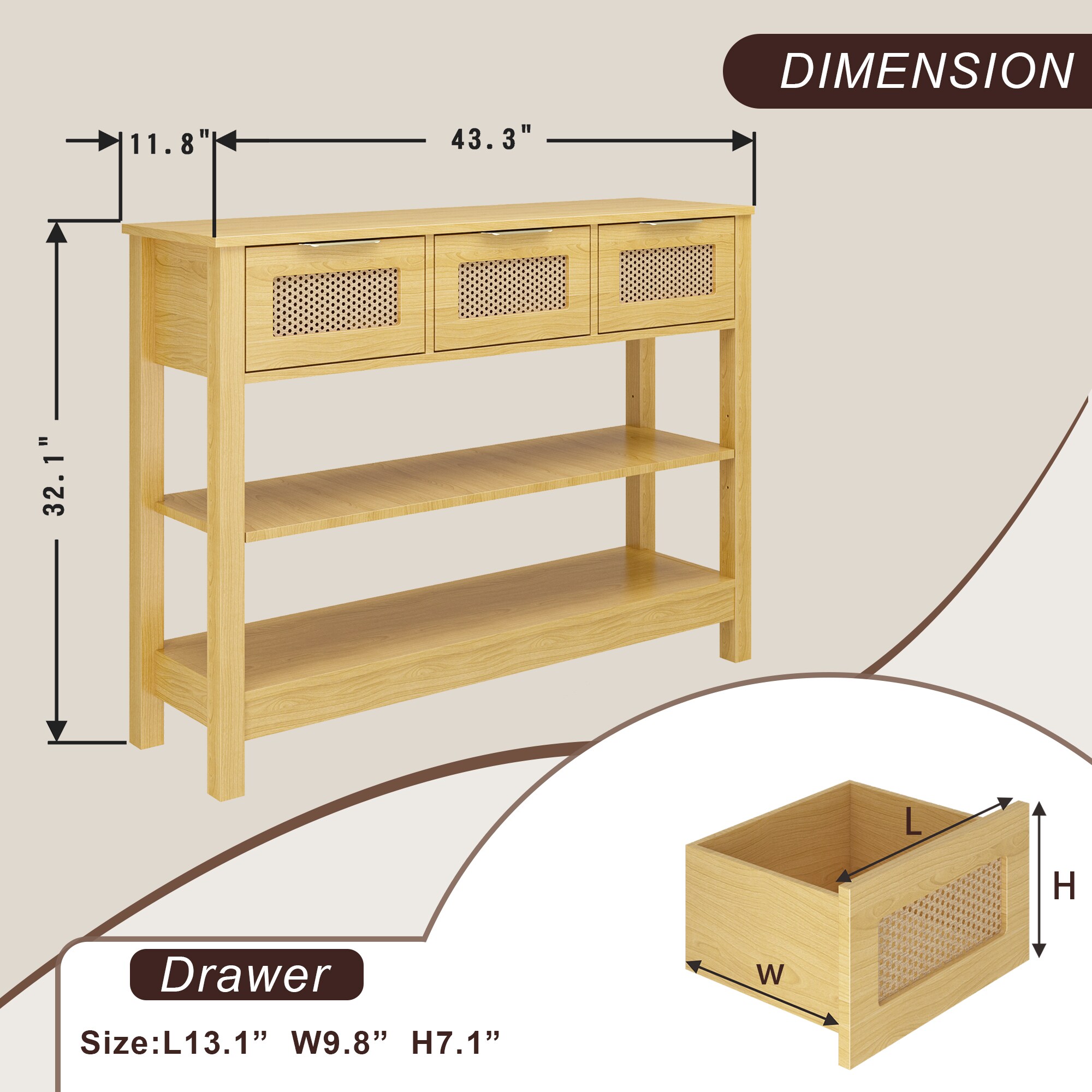 FurniFusion SF-Y-XGZ-N-2PC Console-Sofa-Tables - View #7