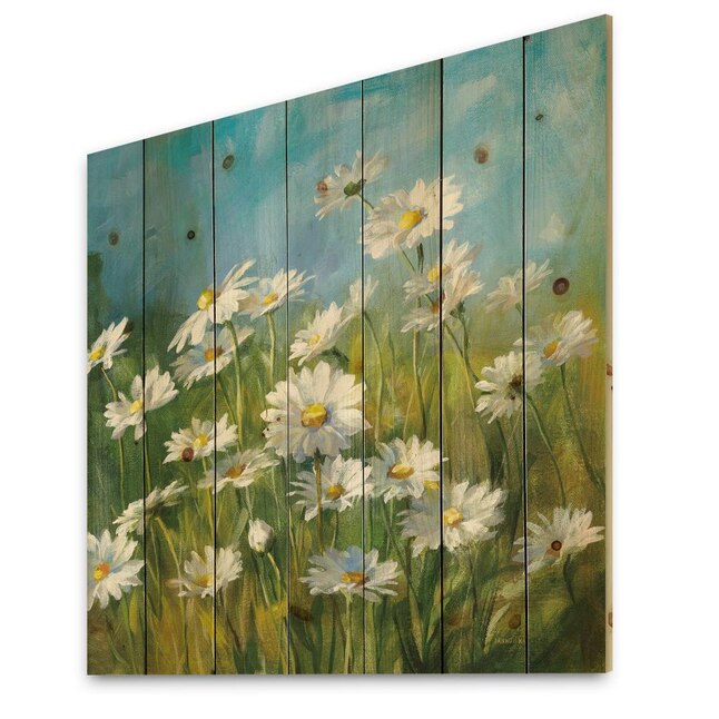 Designart 30-in H x 30-in W Floral Wood Print in the Wall Art ...