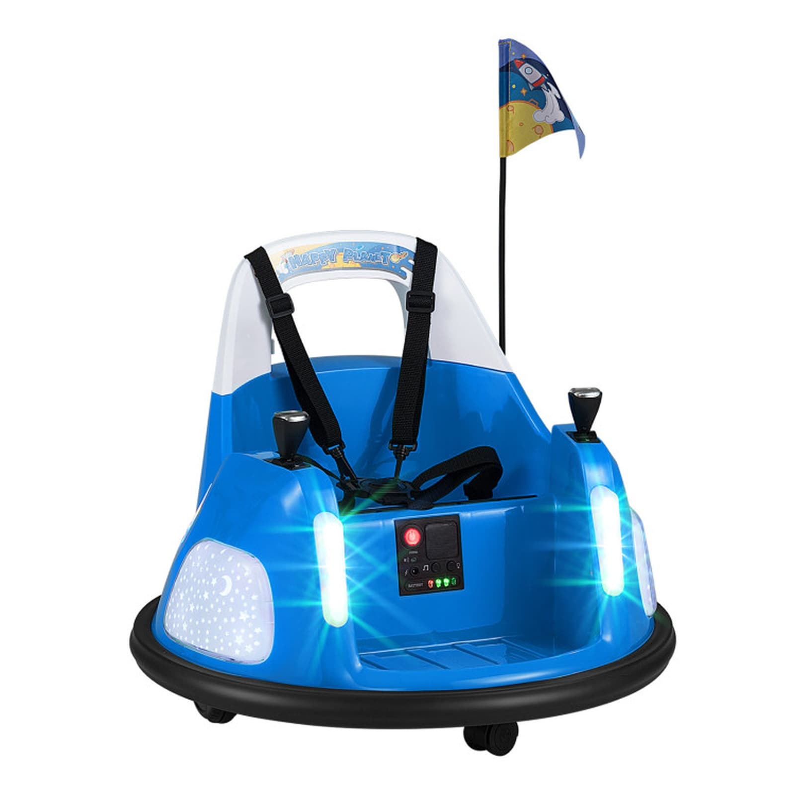 SUGIFT - 12V Kids Electric Bumper Car Ride On Toy with Parent Remote 5-Point Harness 360-Degree S...