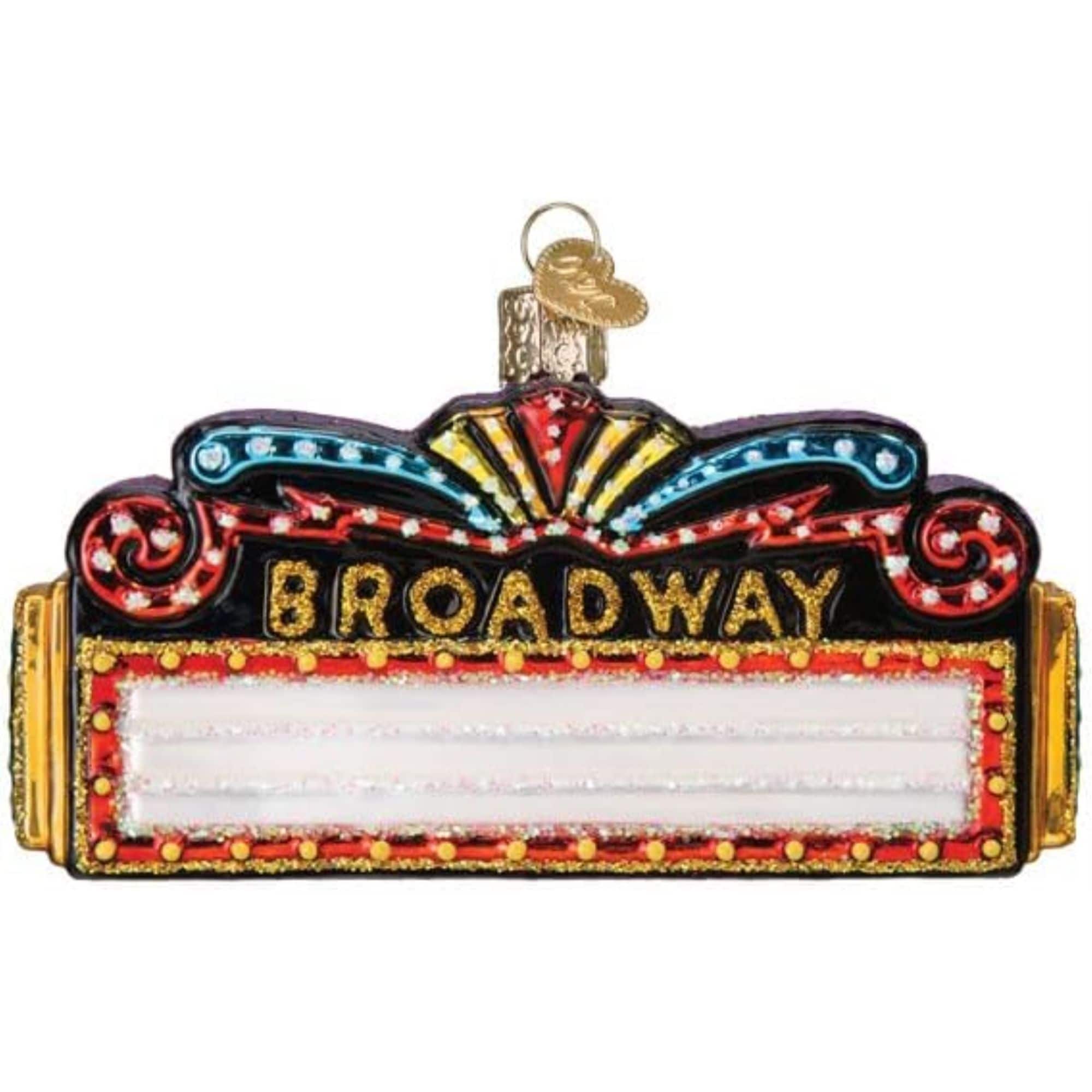 Old World Christmas 729343363459 Blown Glass Ornament for Christmas Tree - Broadway Marquee