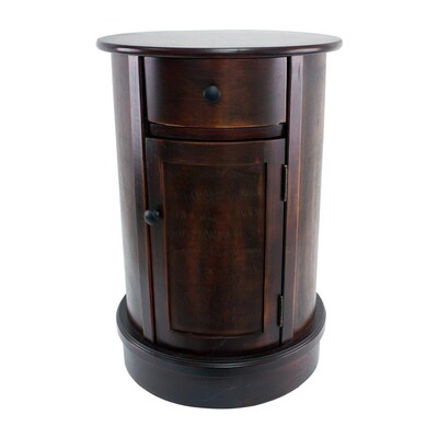 Decor Therapy Vintage Cherry Wood, Round Shaker End Table
