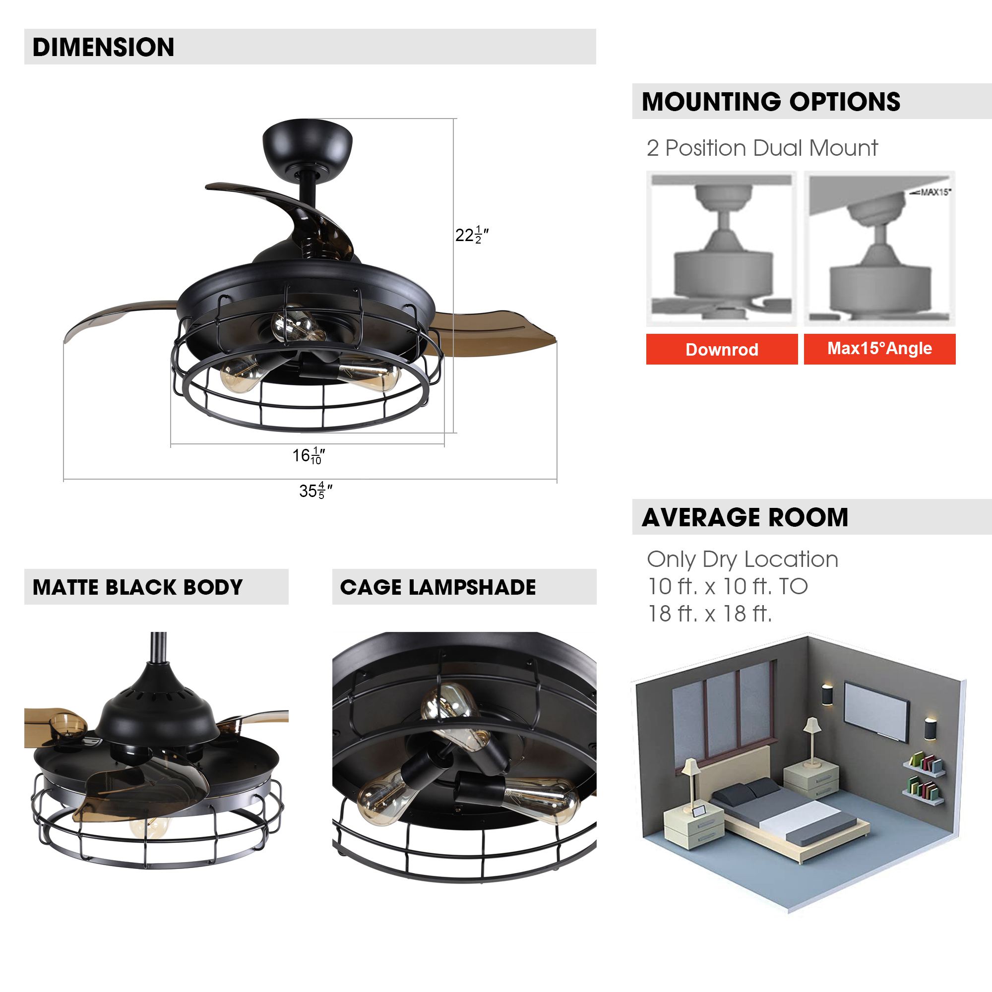 Parrot Uncle F3504110V Ceiling-Fans - View #7