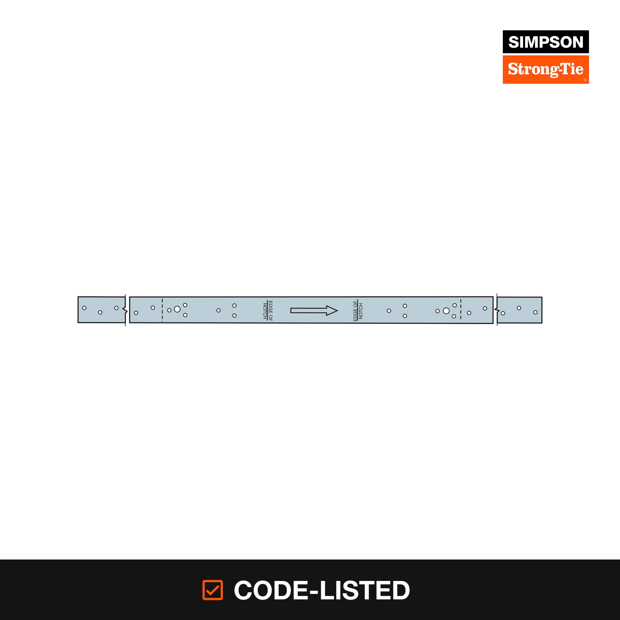 Simpson Strong-Tie 28-5/16-in 16 -Gauge Galvanized Steel Strap Wood to wood